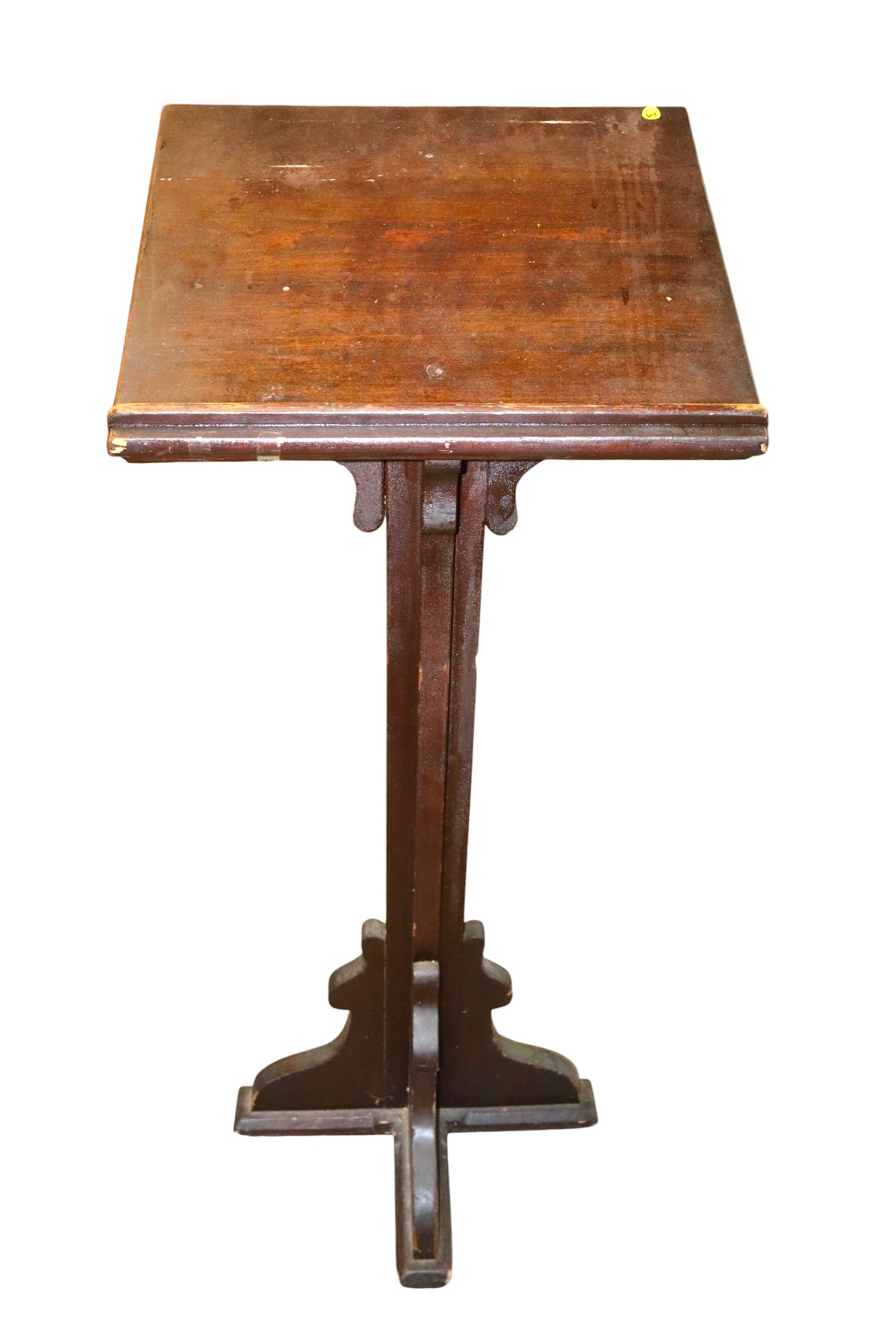 Vintage handcrafted primitive wood podium