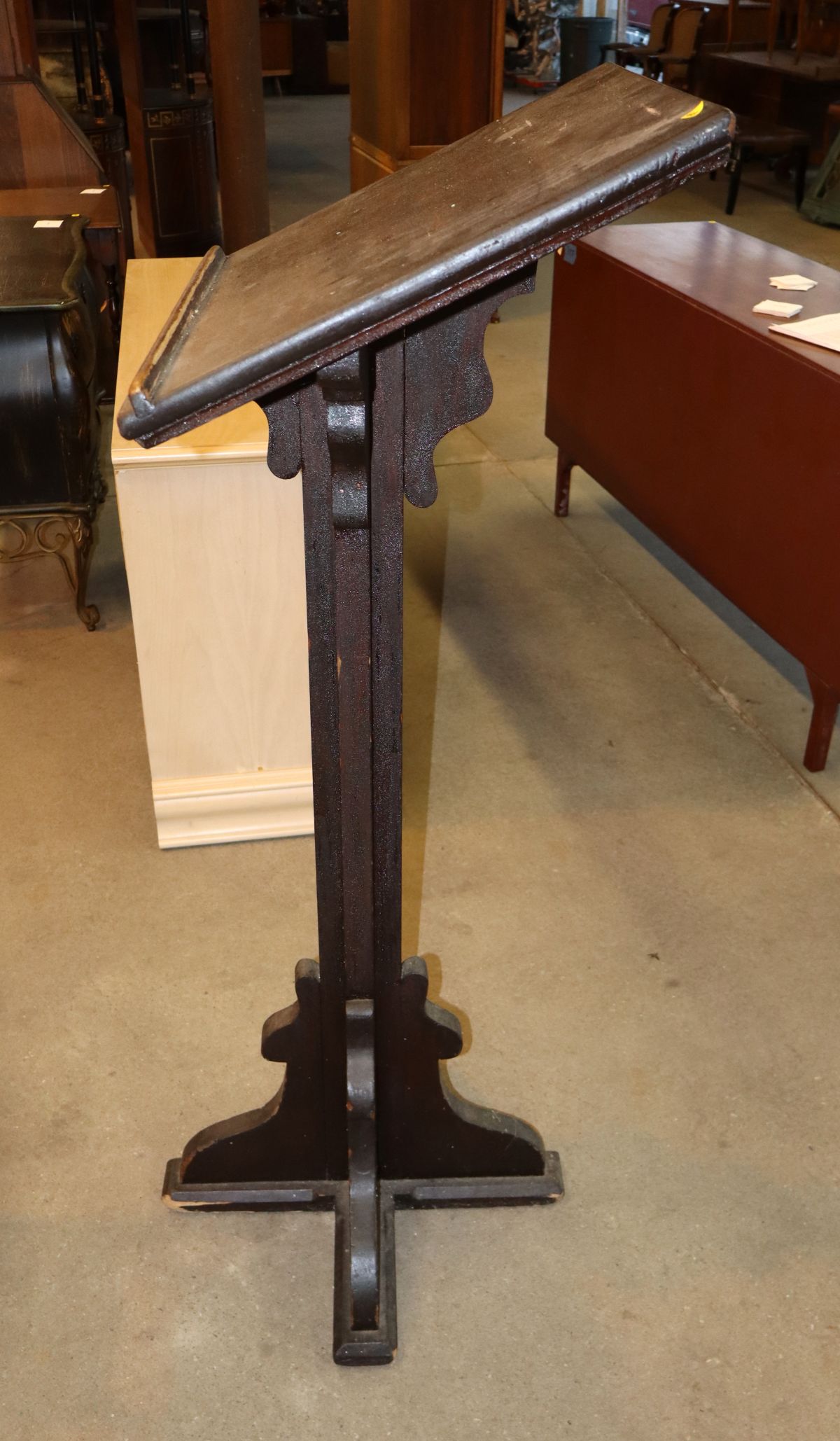 Vintage handcrafted primitive wood podium