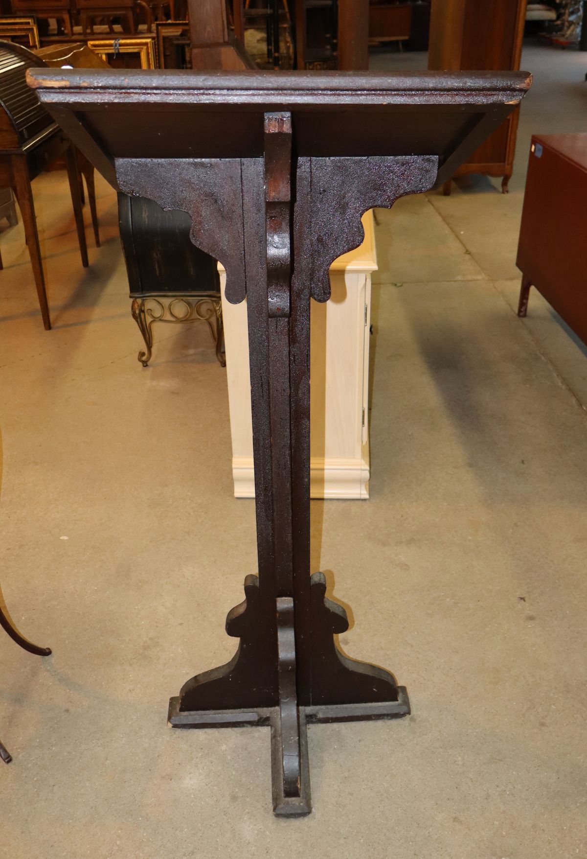 Vintage handcrafted primitive wood podium