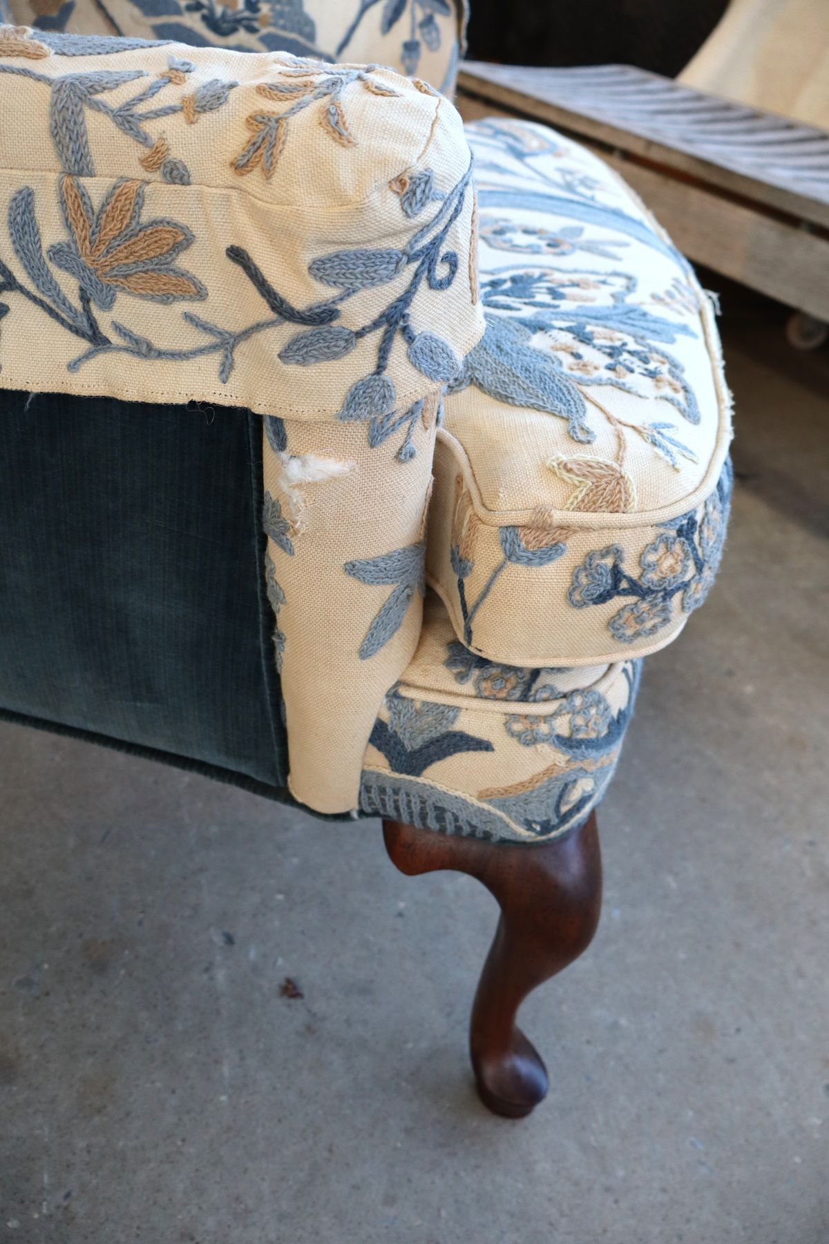 PR 1976 Mary Webb Wood Tree of Life Wingback Chairs