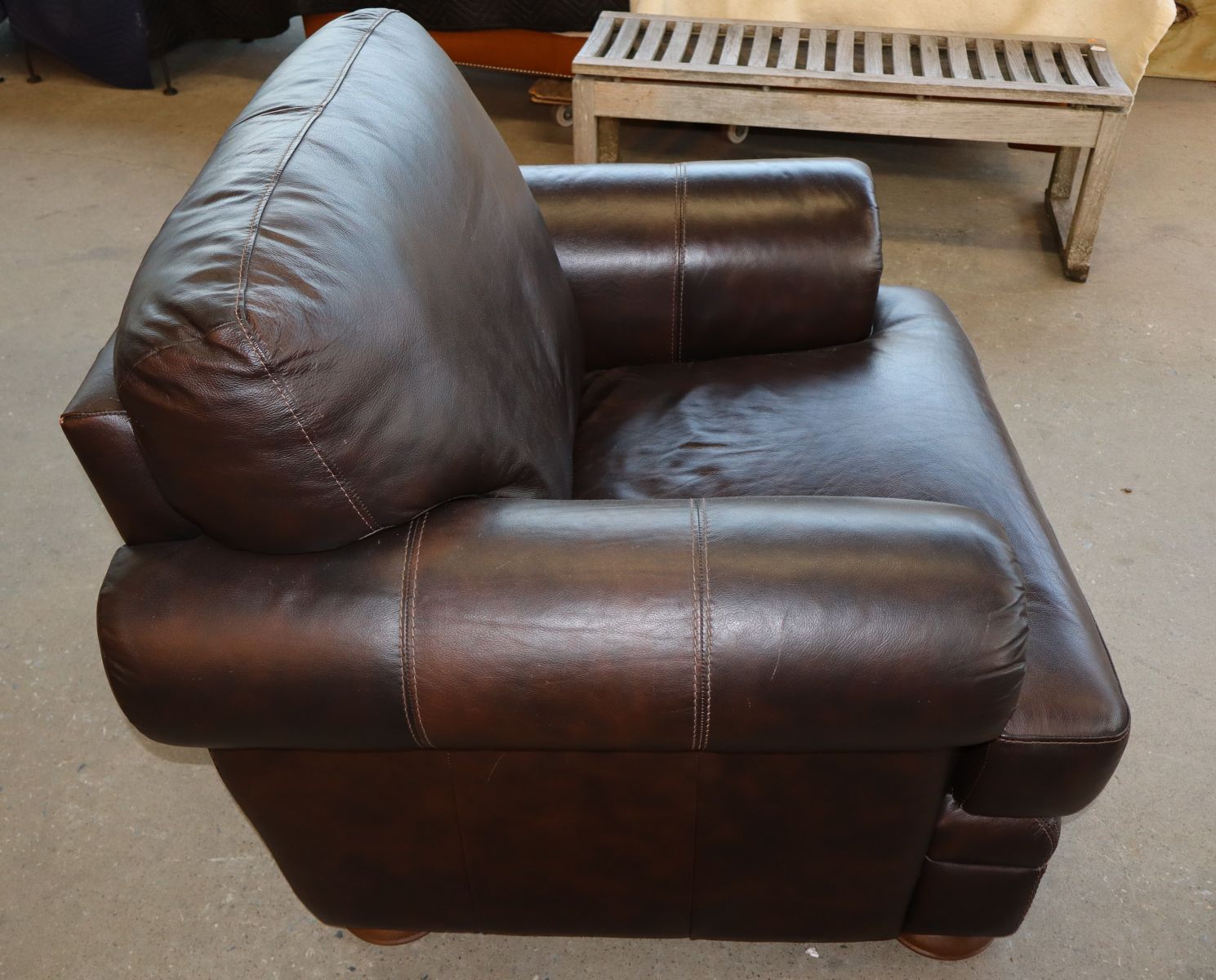 Leather club chair