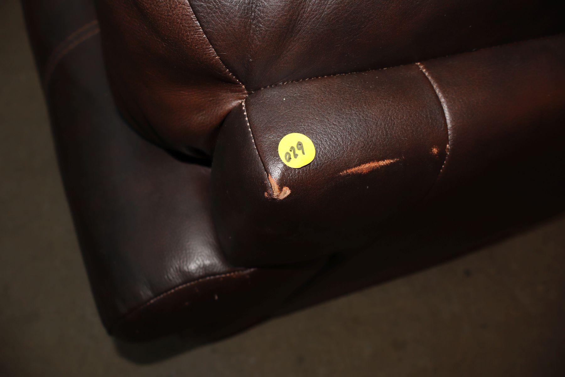 Leather club chair