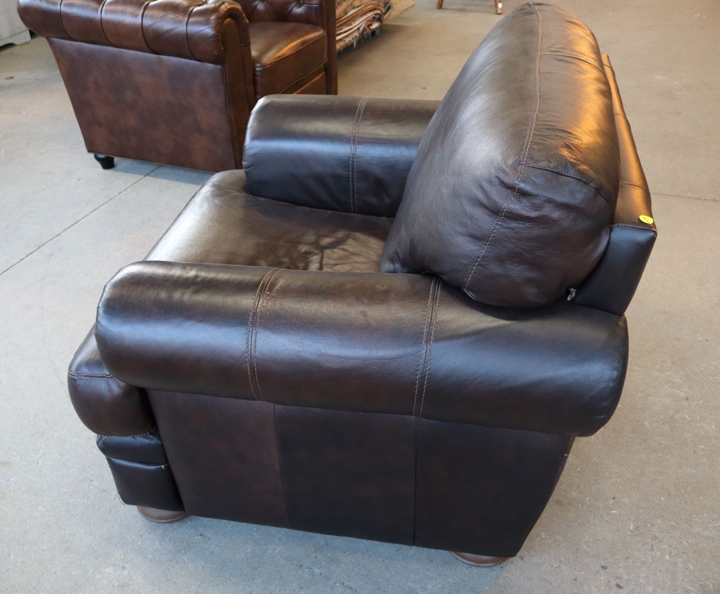 Leather club chair