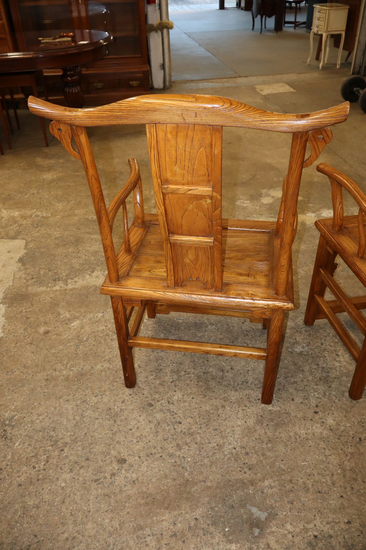 PR Chinese yoke back arm chairs, Asian hardwood