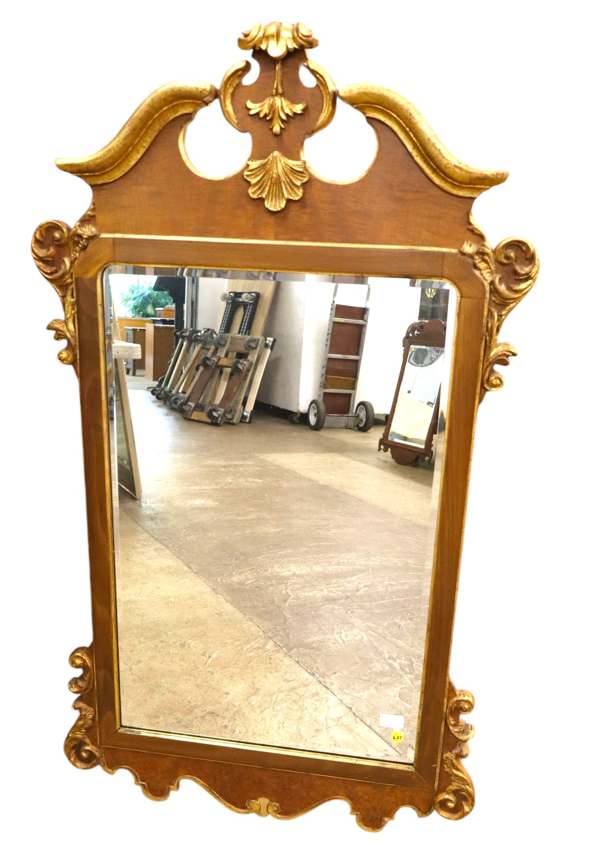 Labarge Chippendale style beveled glass mirror