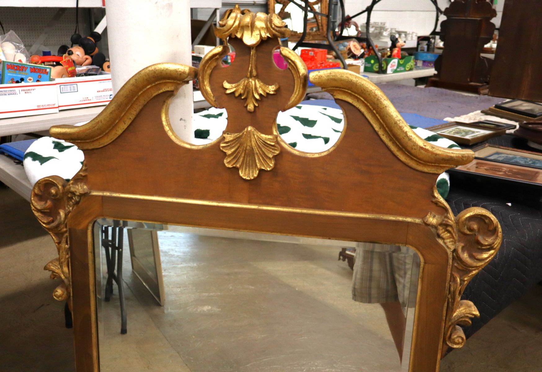 Labarge Chippendale style beveled glass mirror