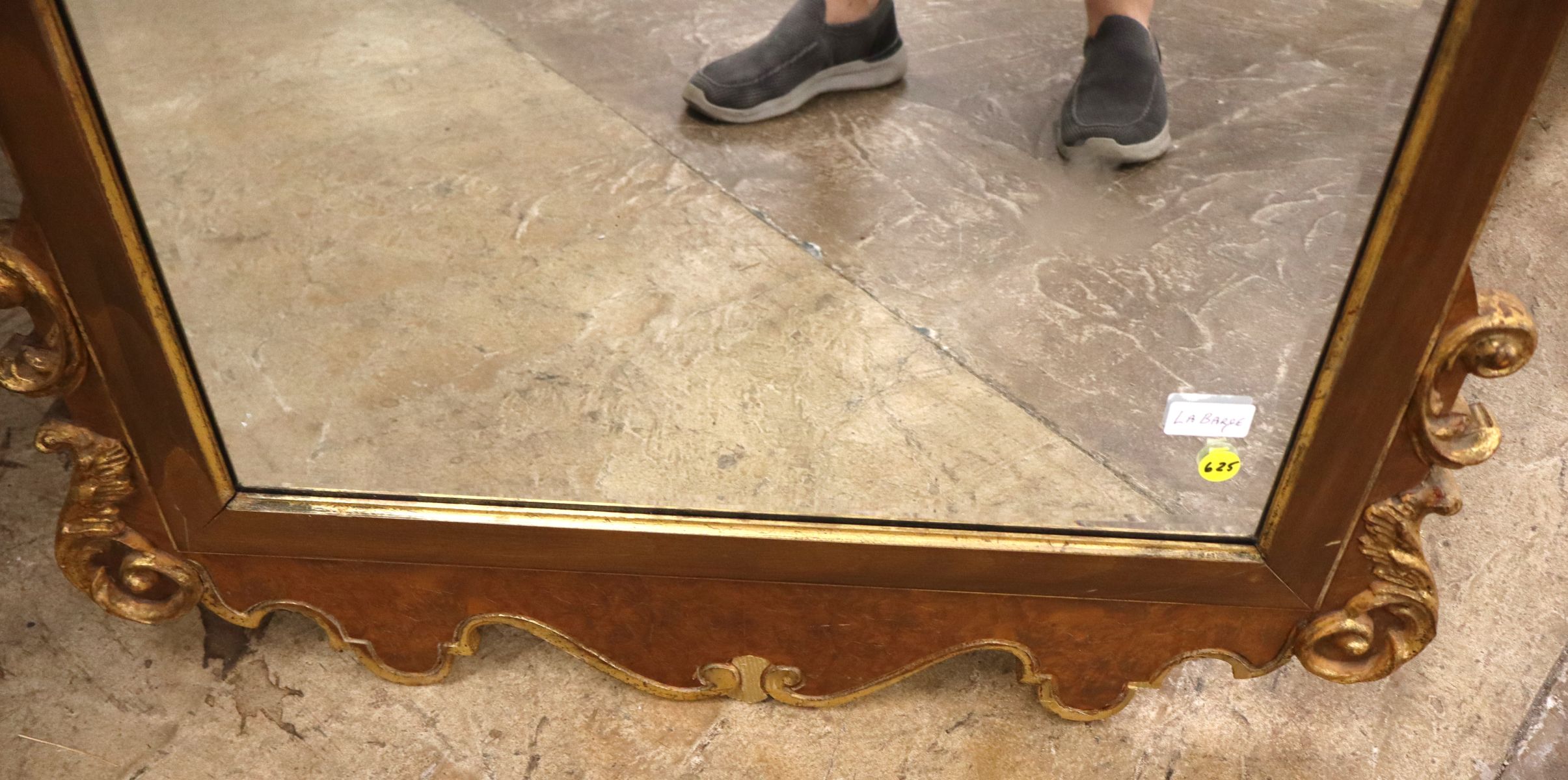Labarge Chippendale style beveled glass mirror