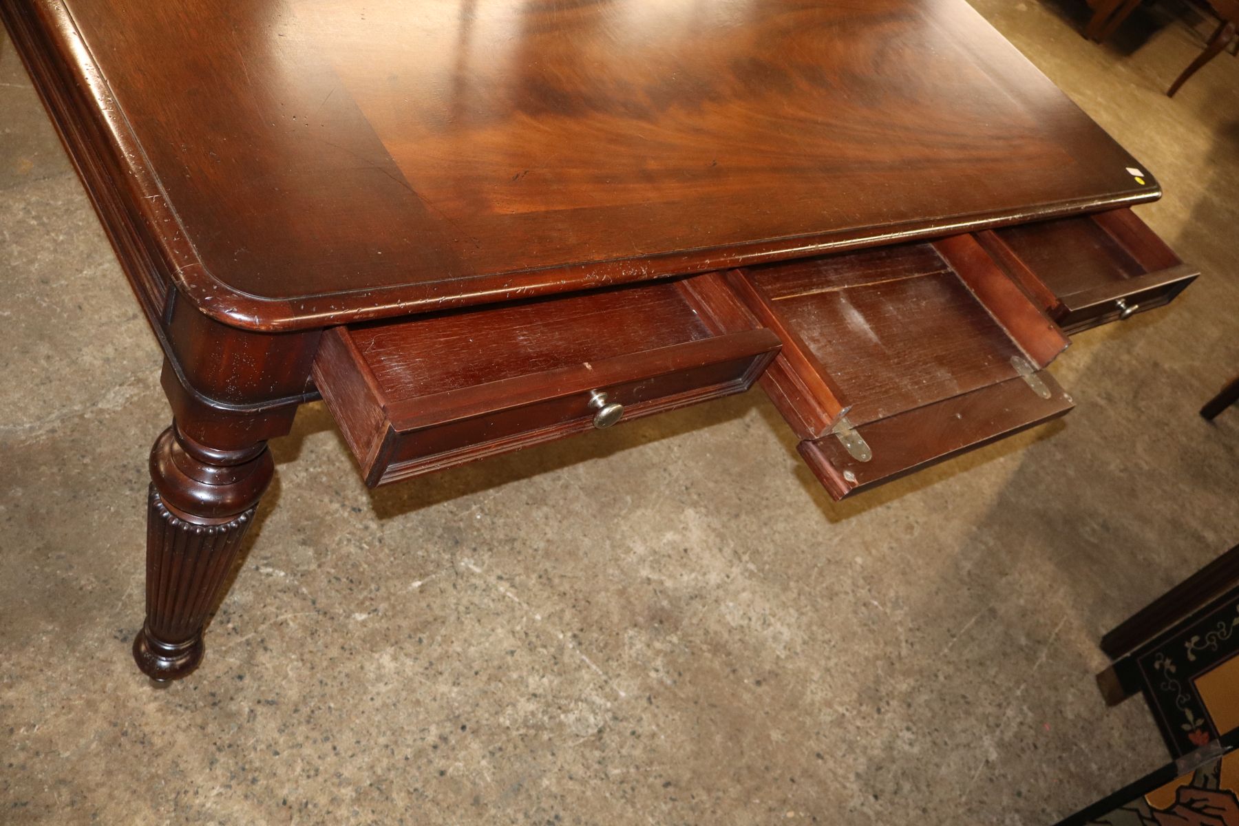 VTG Baker Milling Road burl mahogany executive desk