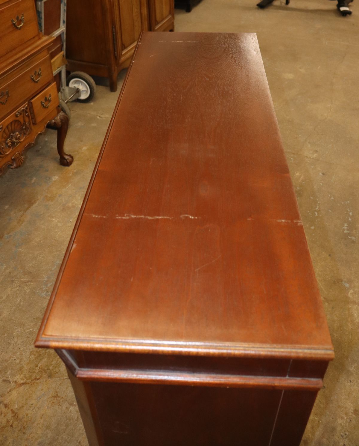 VTG solid mahogany bookcase w/adj. shelves