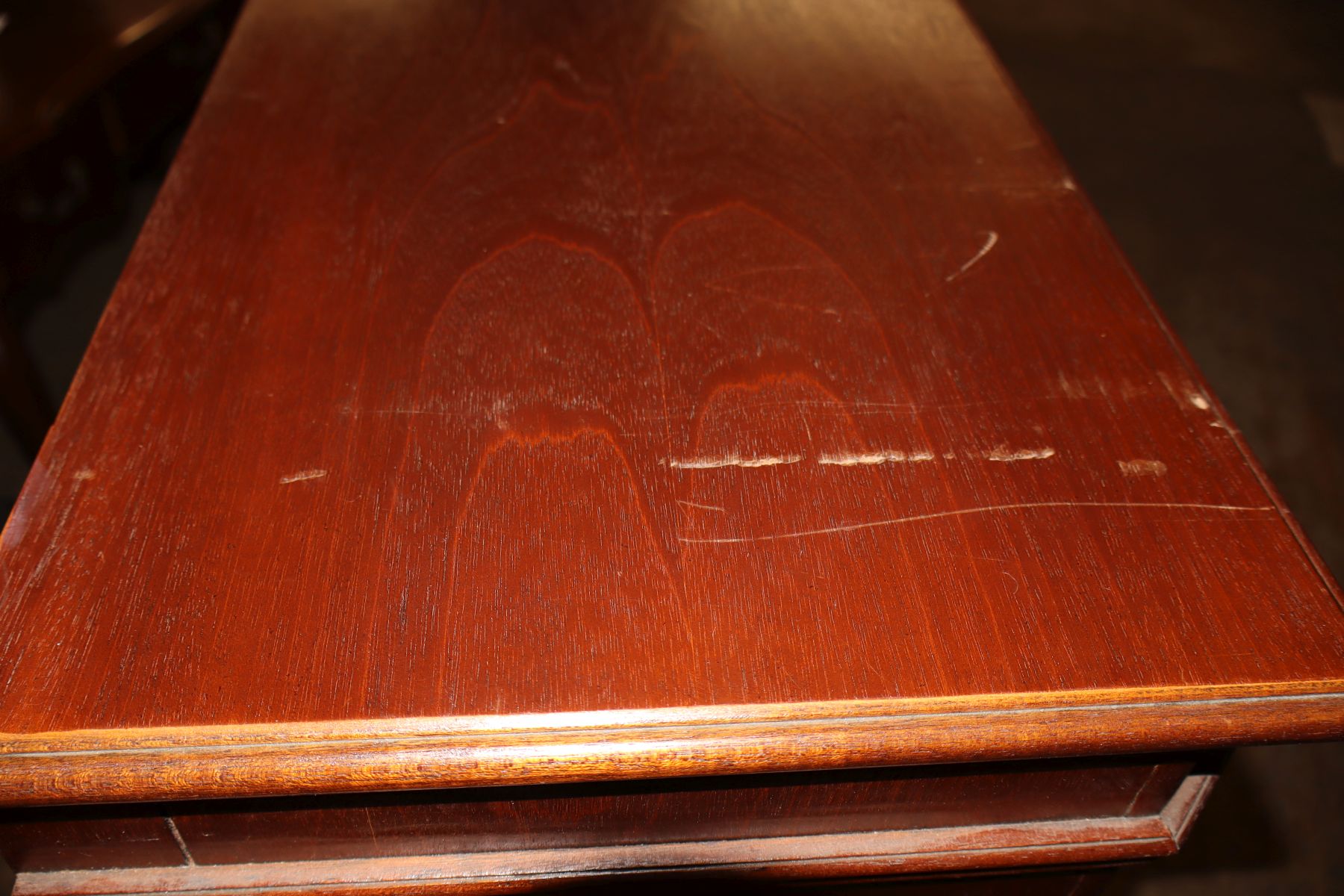 VTG solid mahogany bookcase w/adj. shelves