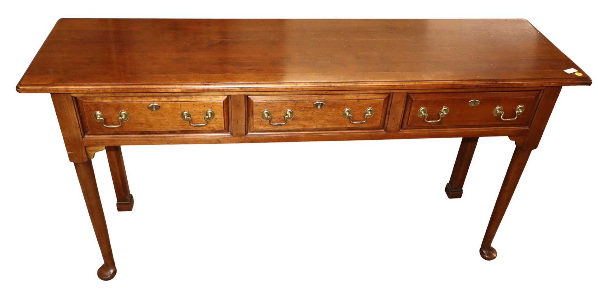 Vintage Statton solid cherry 3 drawer console/sofa table