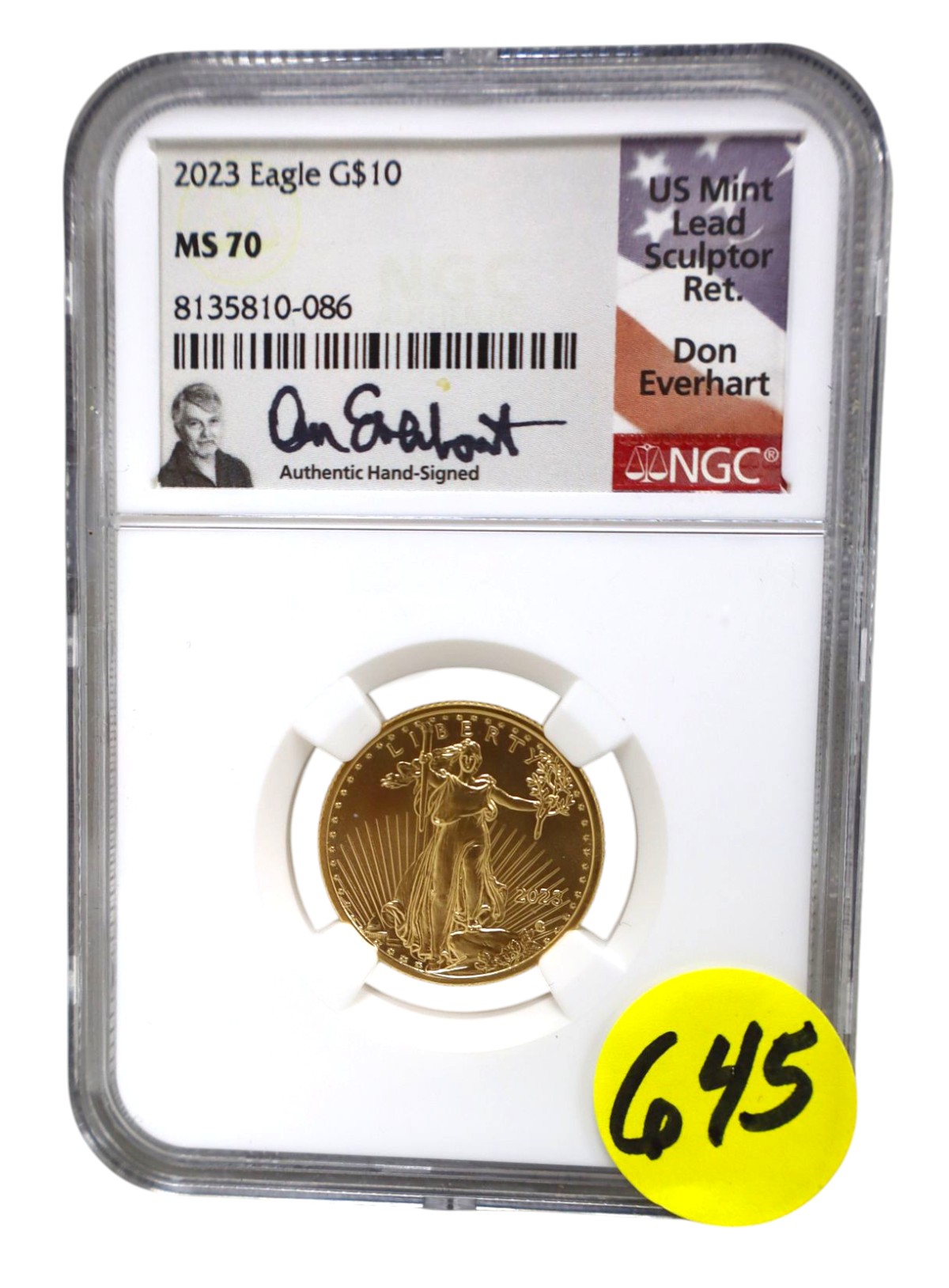 2023 $10 Gold Eagle MS70 NGC / PCGS
