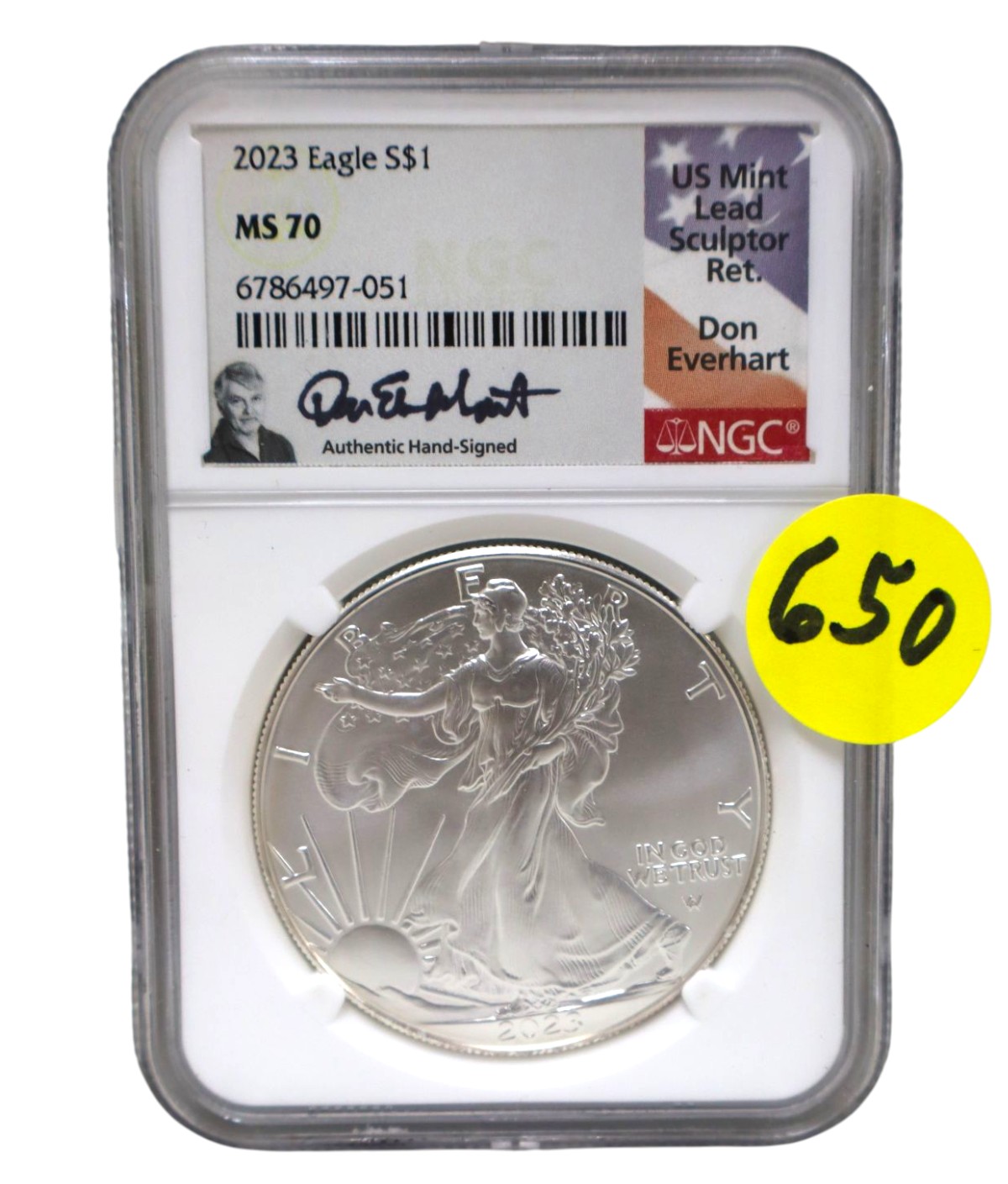 2023 $1 American Silver Eagle MS70