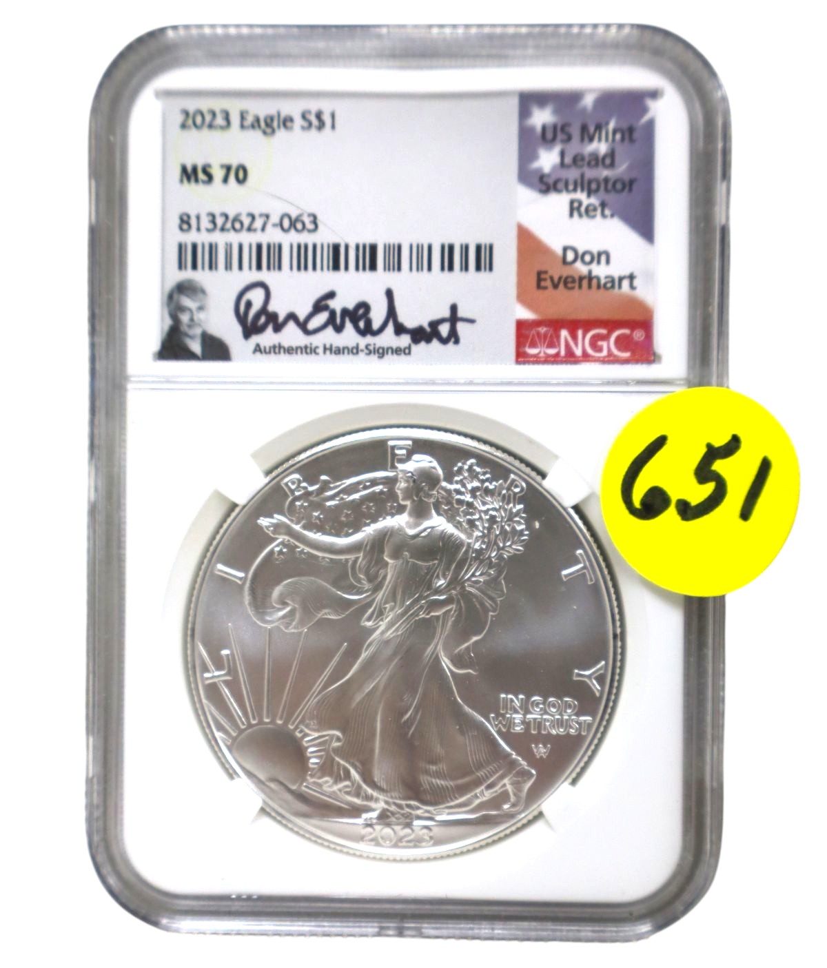 2023 $1 American Silver Eagle MS70