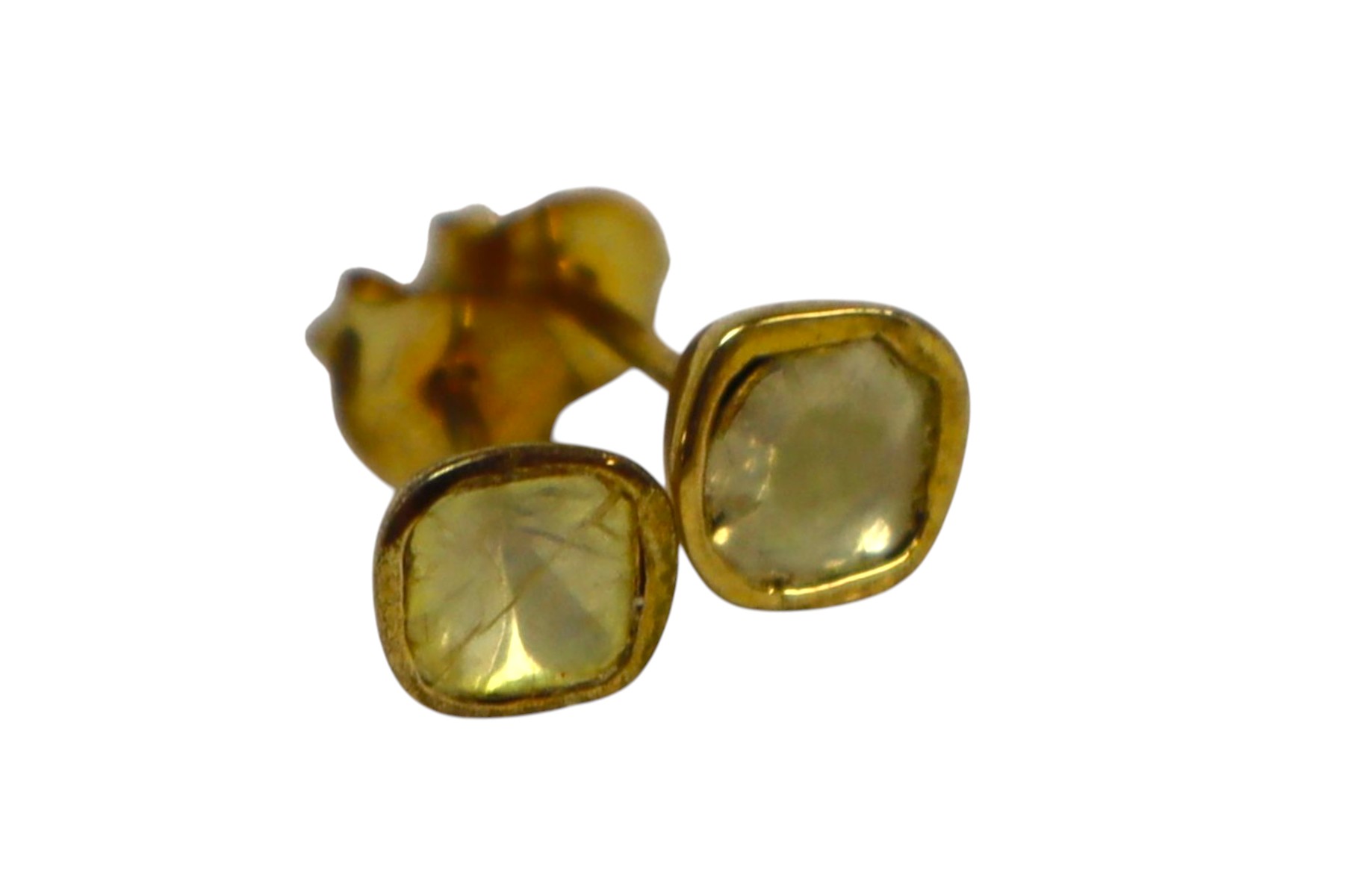 14k gold over sterling silver pendant stud earrings