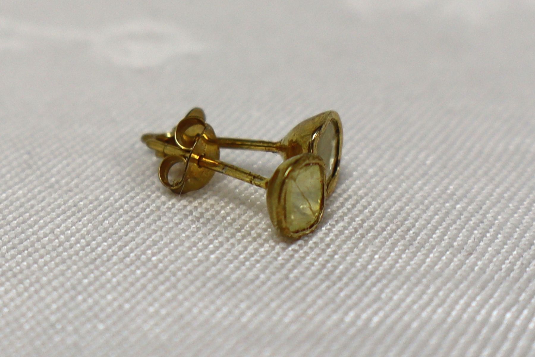 14k gold over sterling silver pendant stud earrings