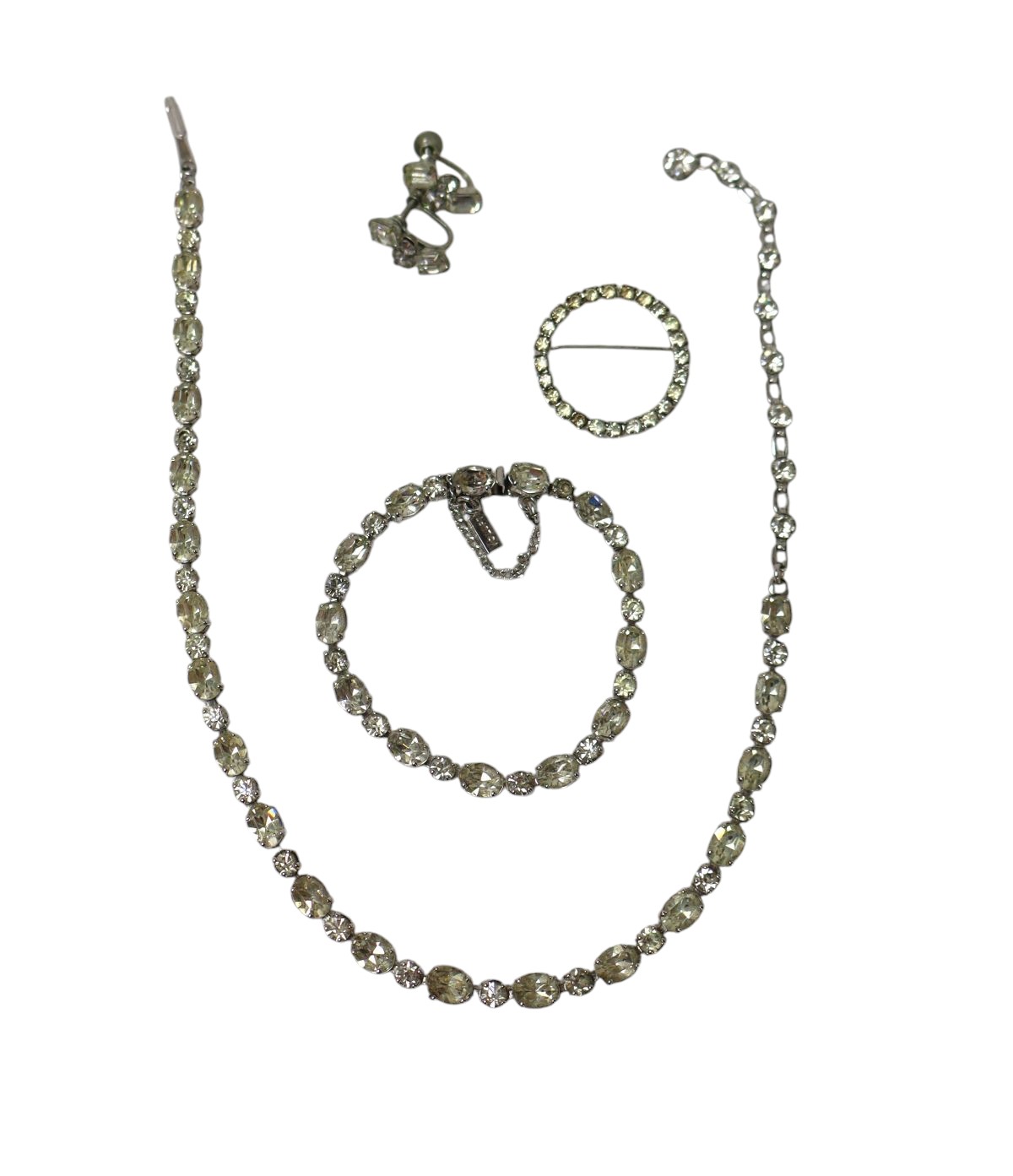 4pc Volupte vintage costume diamond style jewelry