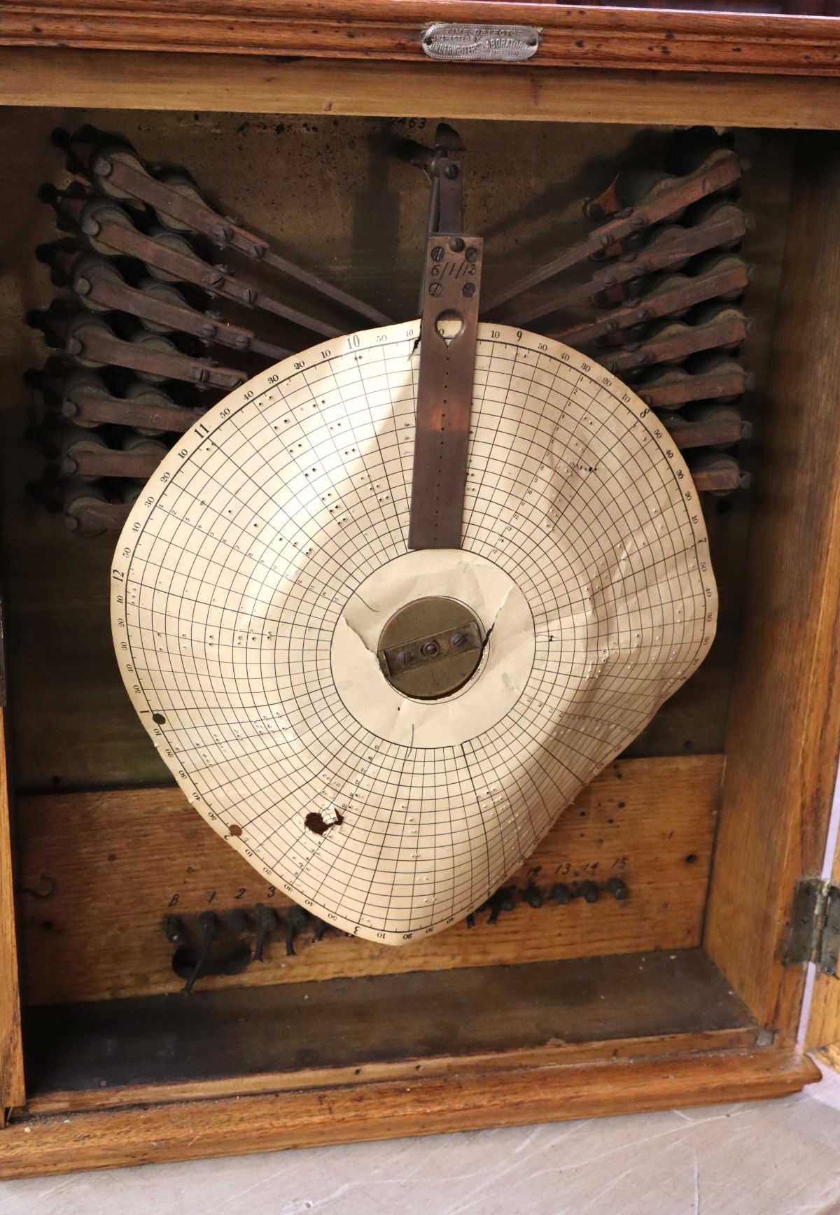 Antique Holtzer Magneto Watchman Oak Clock