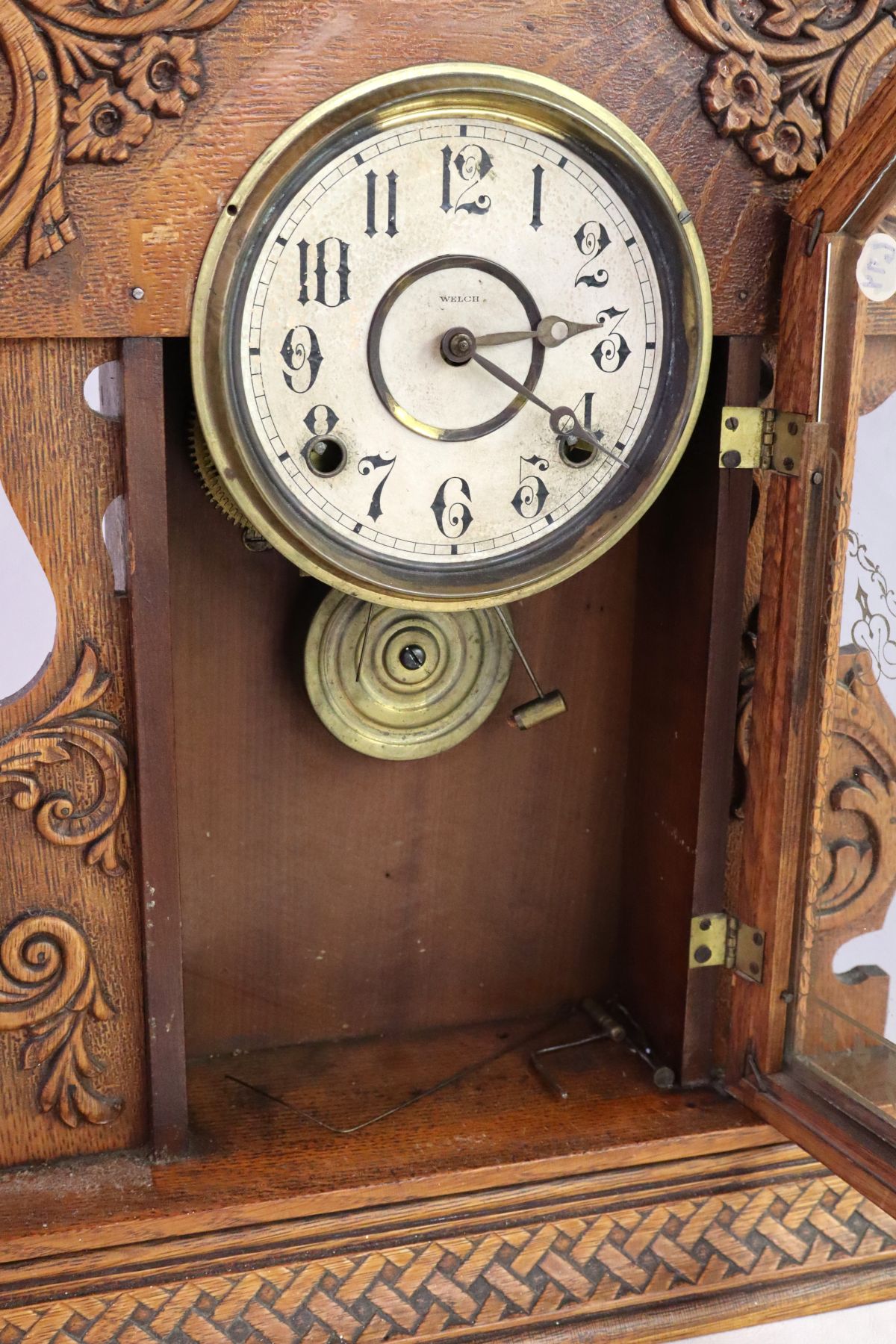 Antique Welch ginger bread kitchen clock