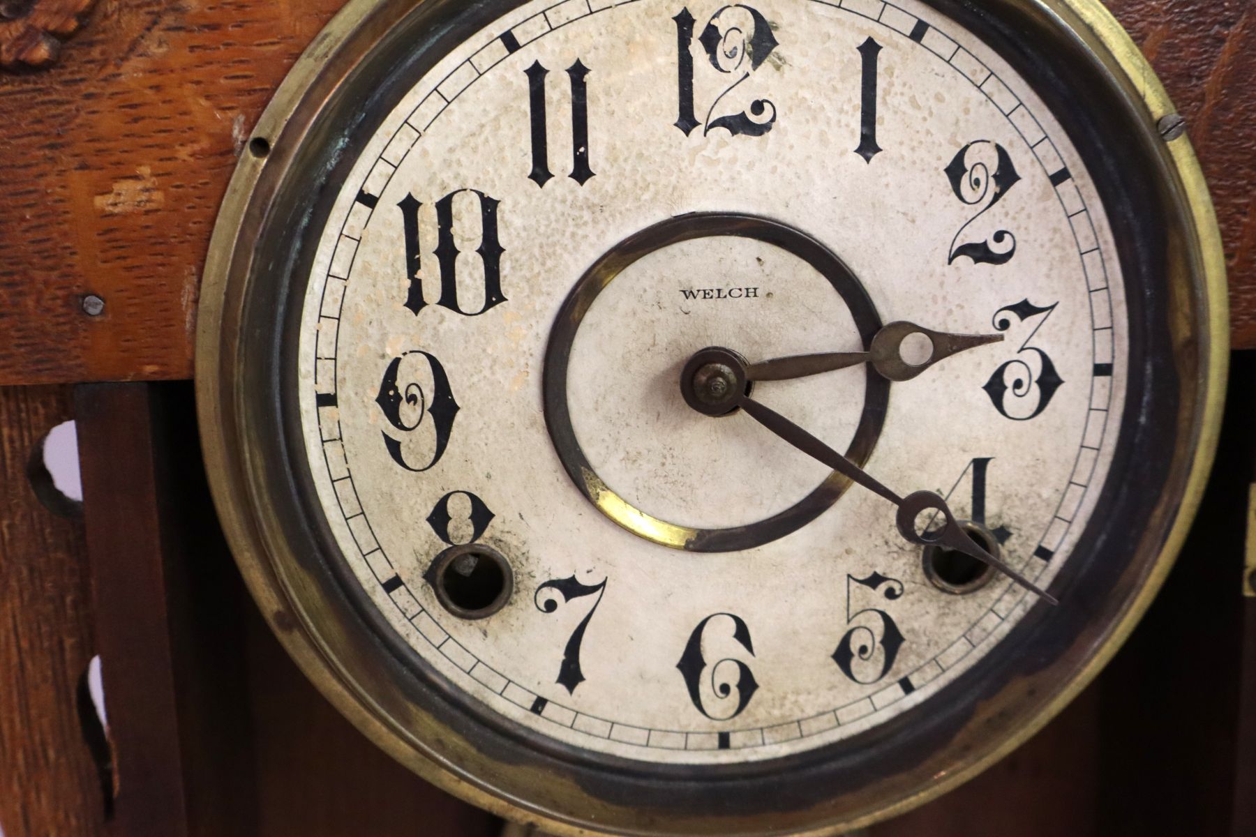 Antique Welch ginger bread kitchen clock