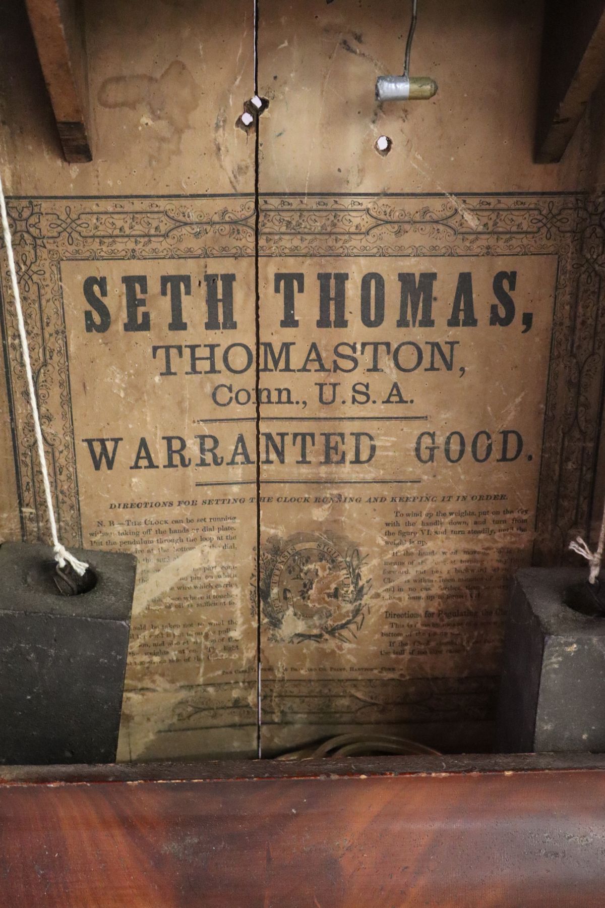 Antique Seth Thomas OG reverse painted clock