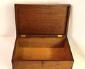 Antique mahogany document box with key original finish structurally sound with age around Image - 1