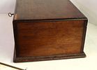 Antique mahogany document box with key original finish structurally sound with age around Image - 4