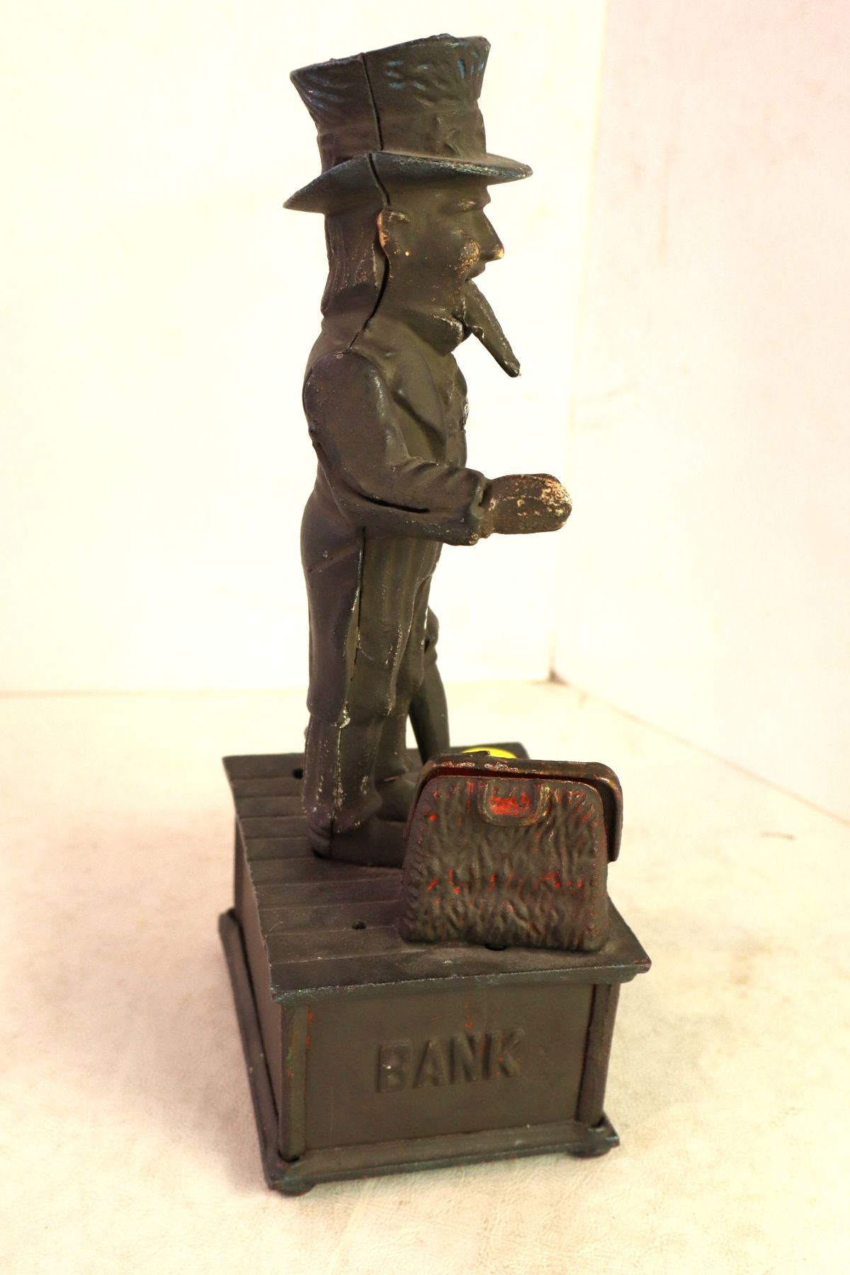 Uncle Sam mechanical cast iron bank