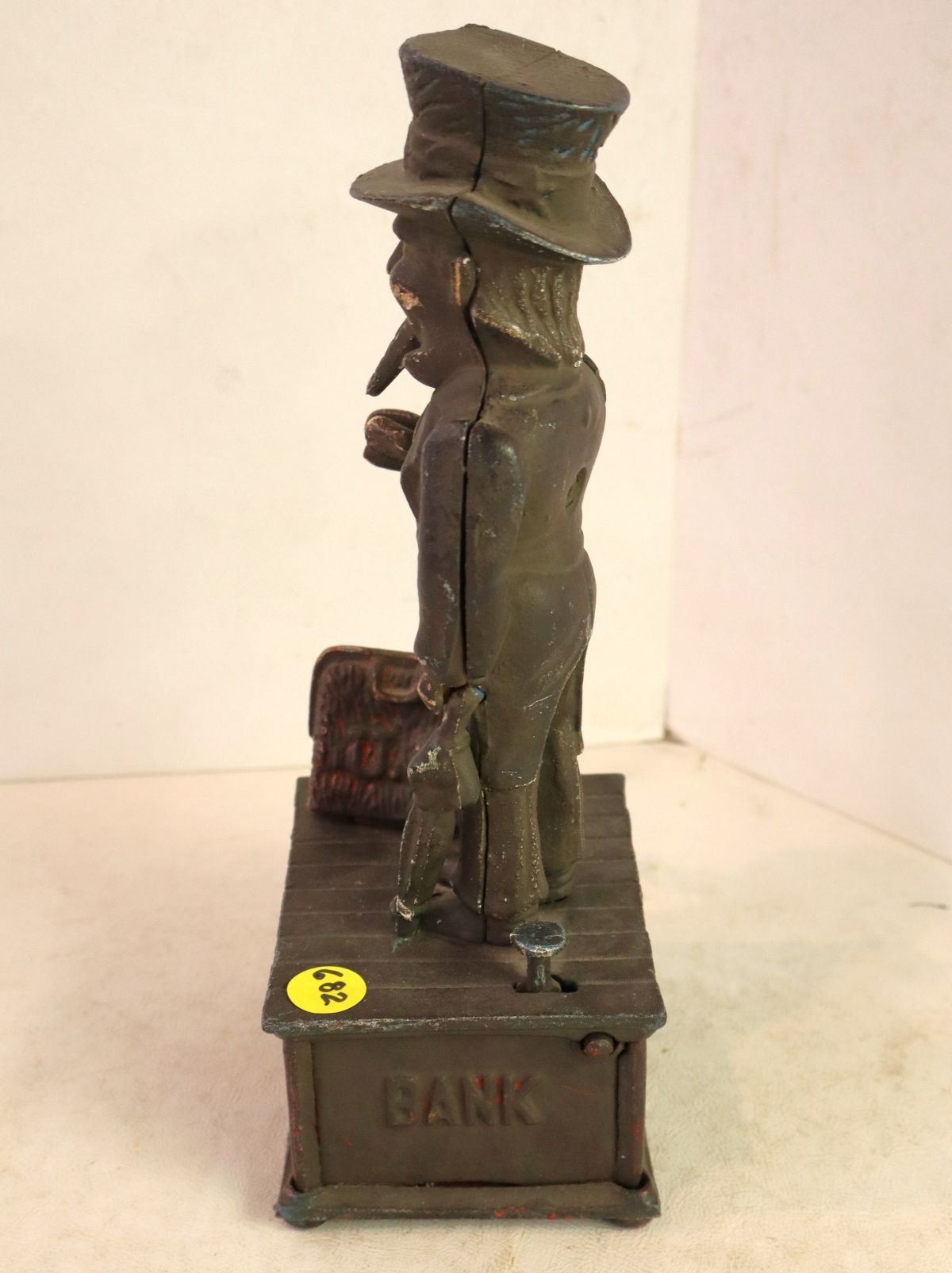 Uncle Sam mechanical cast iron bank