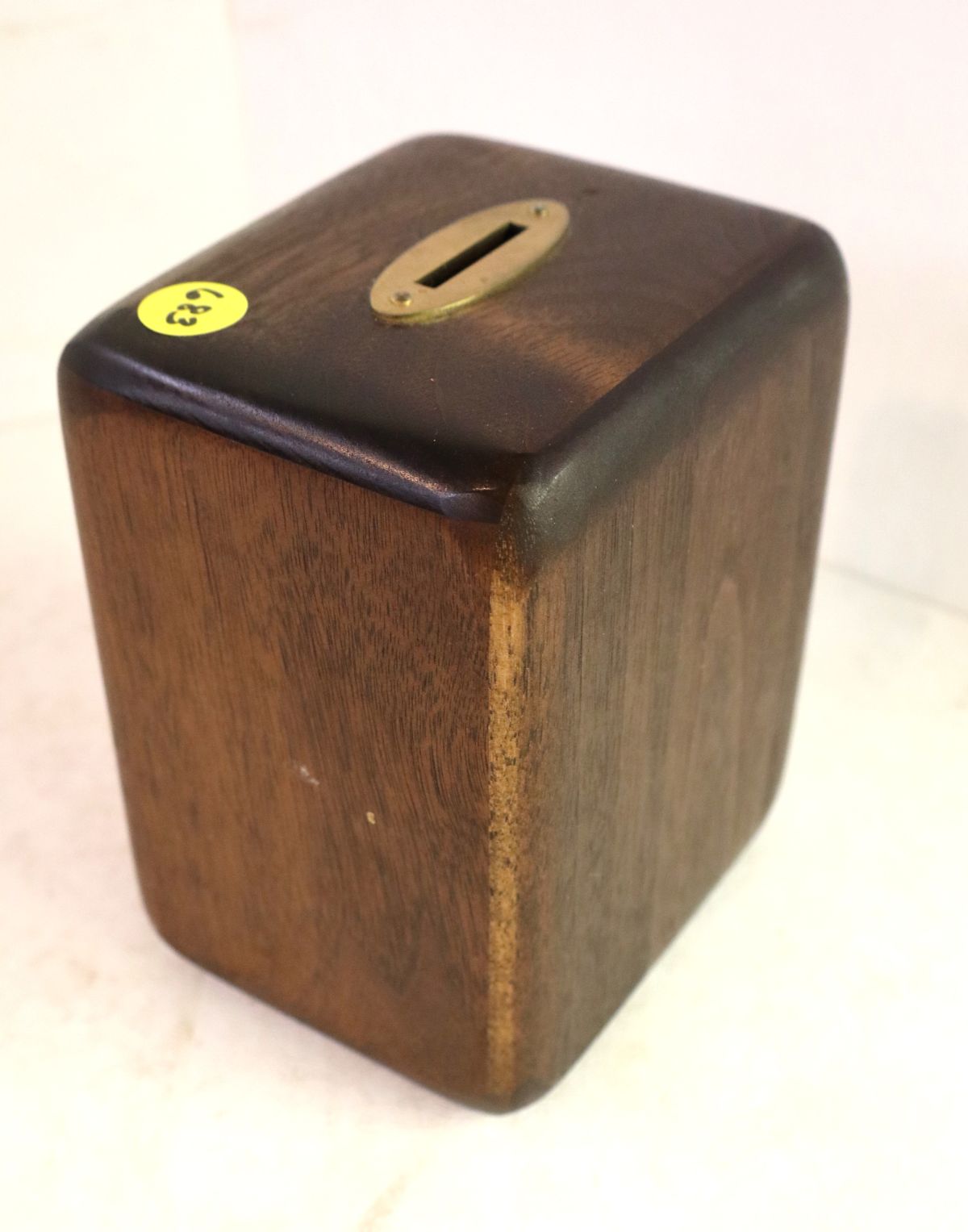 Antique walnut case post office style bank