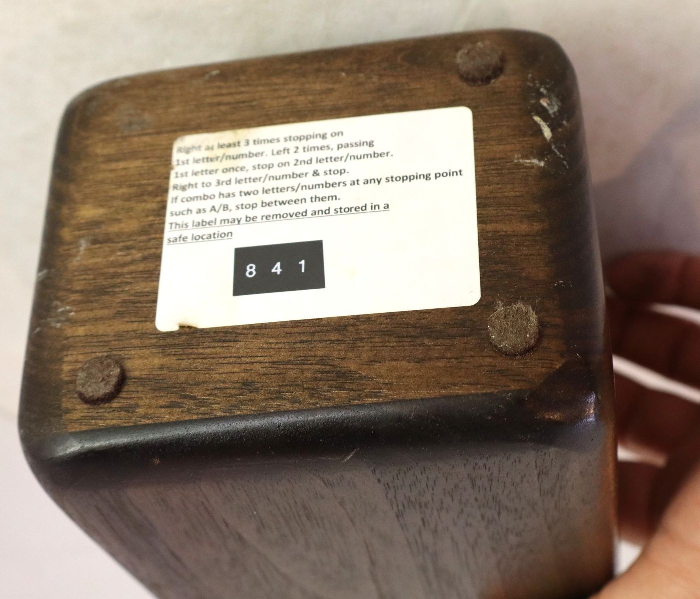 Antique walnut case post office style bank
