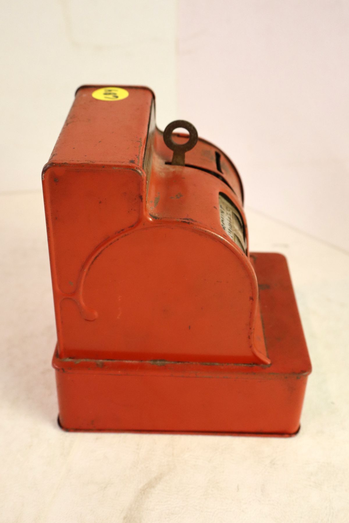 Antique Uncle Sam 3 coin register bank original tin/paint