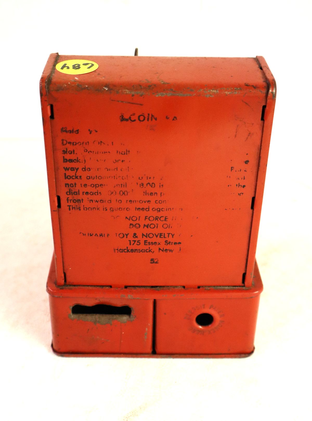 Antique Uncle Sam 3 coin register bank original tin/paint