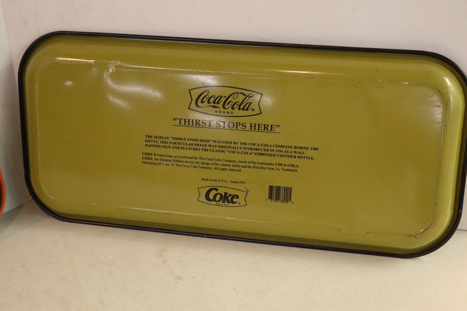 2 vintage Coca-Cola metal advertisement trays