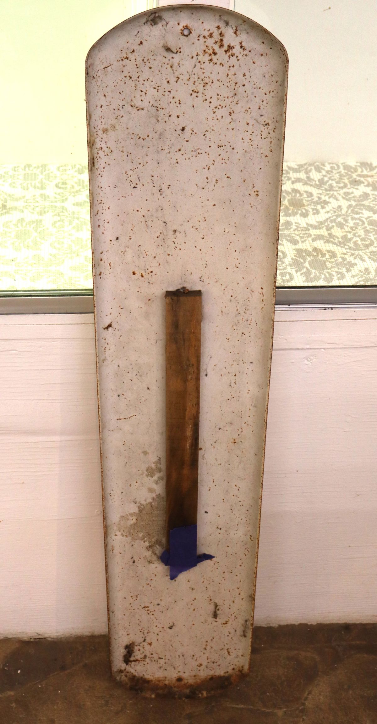 Antique mail pouch metal advertisement thermometer