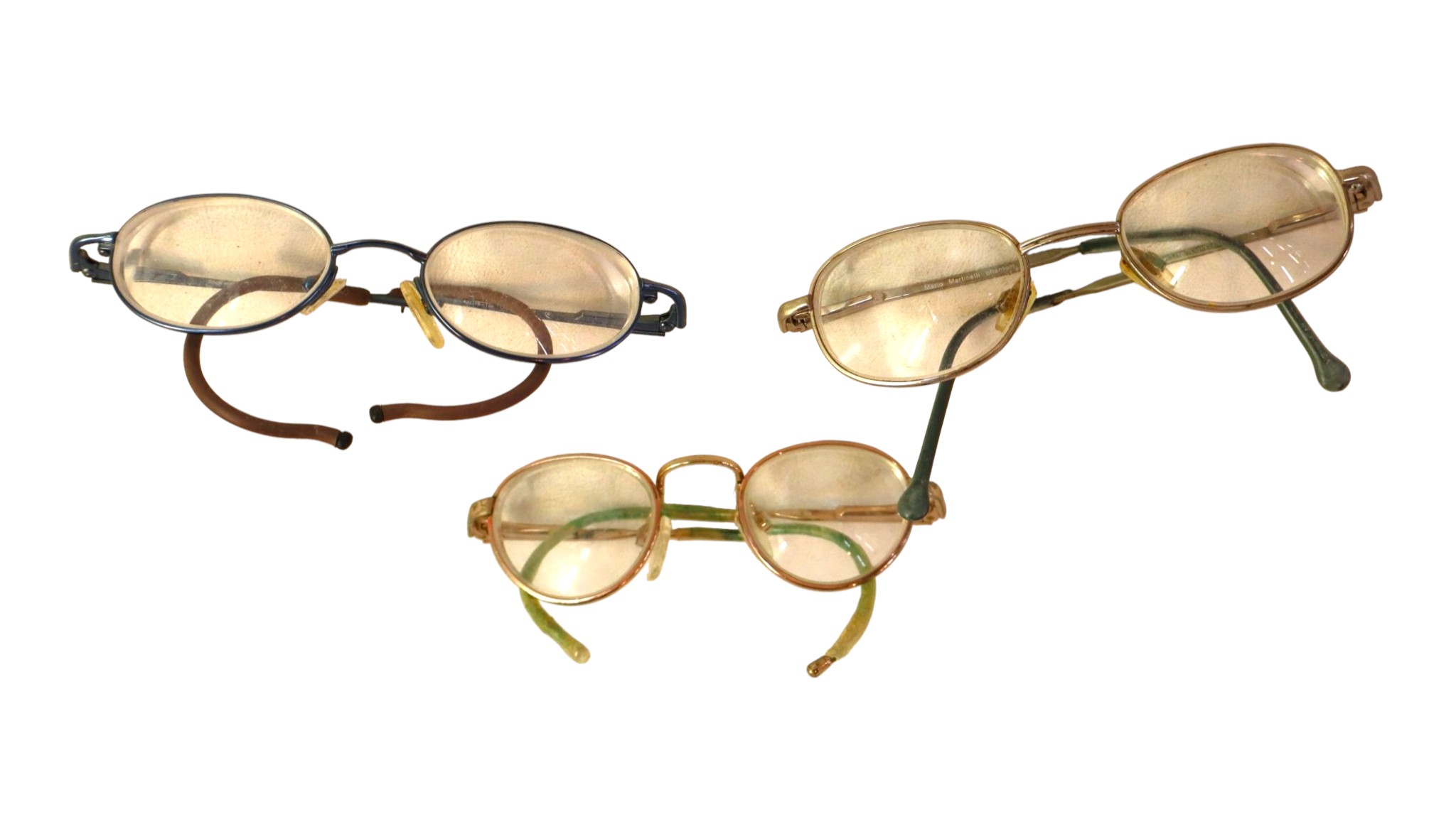 3 antique childrens glasses