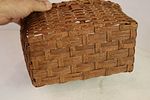 Split hickory woven basket 9"h x 11.5"l x 8"d. Split hickory woven basket structurally sound Image - 2