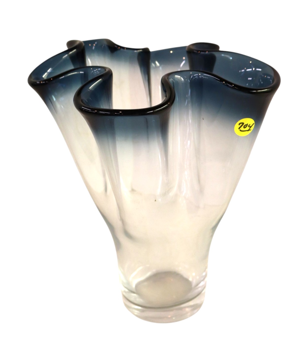Vintage art Lenox art glass vase 11"h x 9" diameter