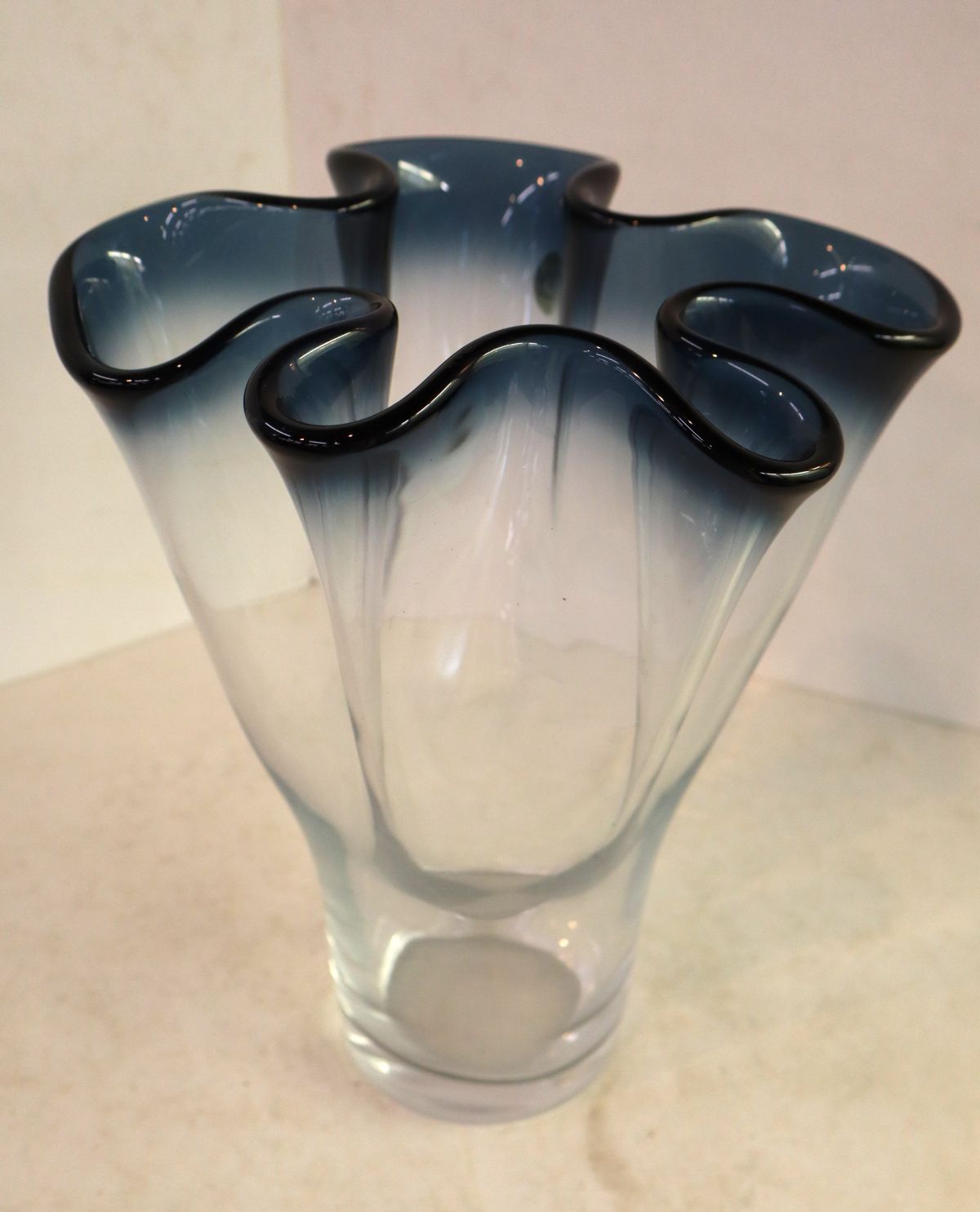 Vintage art Lenox art glass vase 11"h x 9" diameter