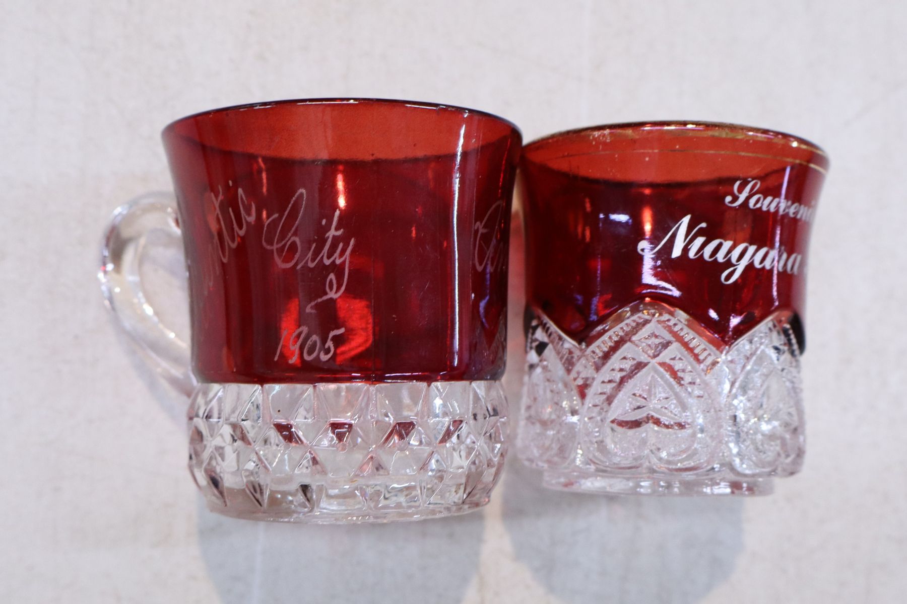 9 antique shaving mugs