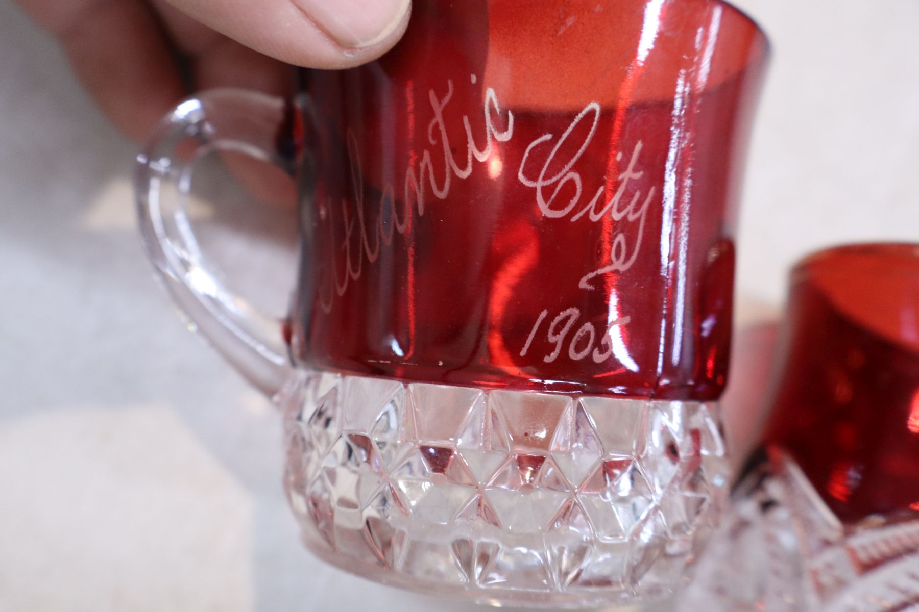 9 antique shaving mugs