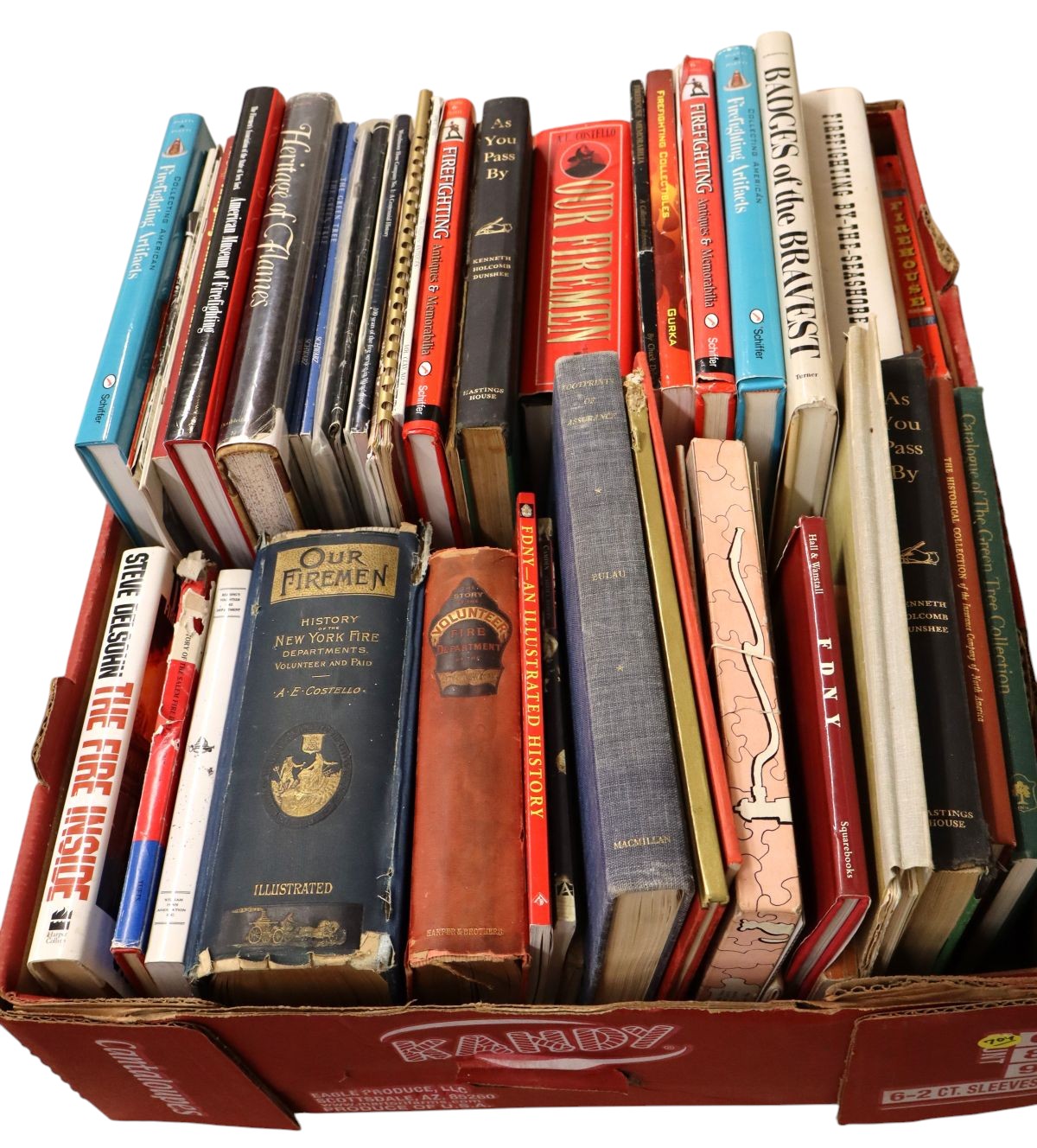 Large asst fireman books, manuals, mags & other