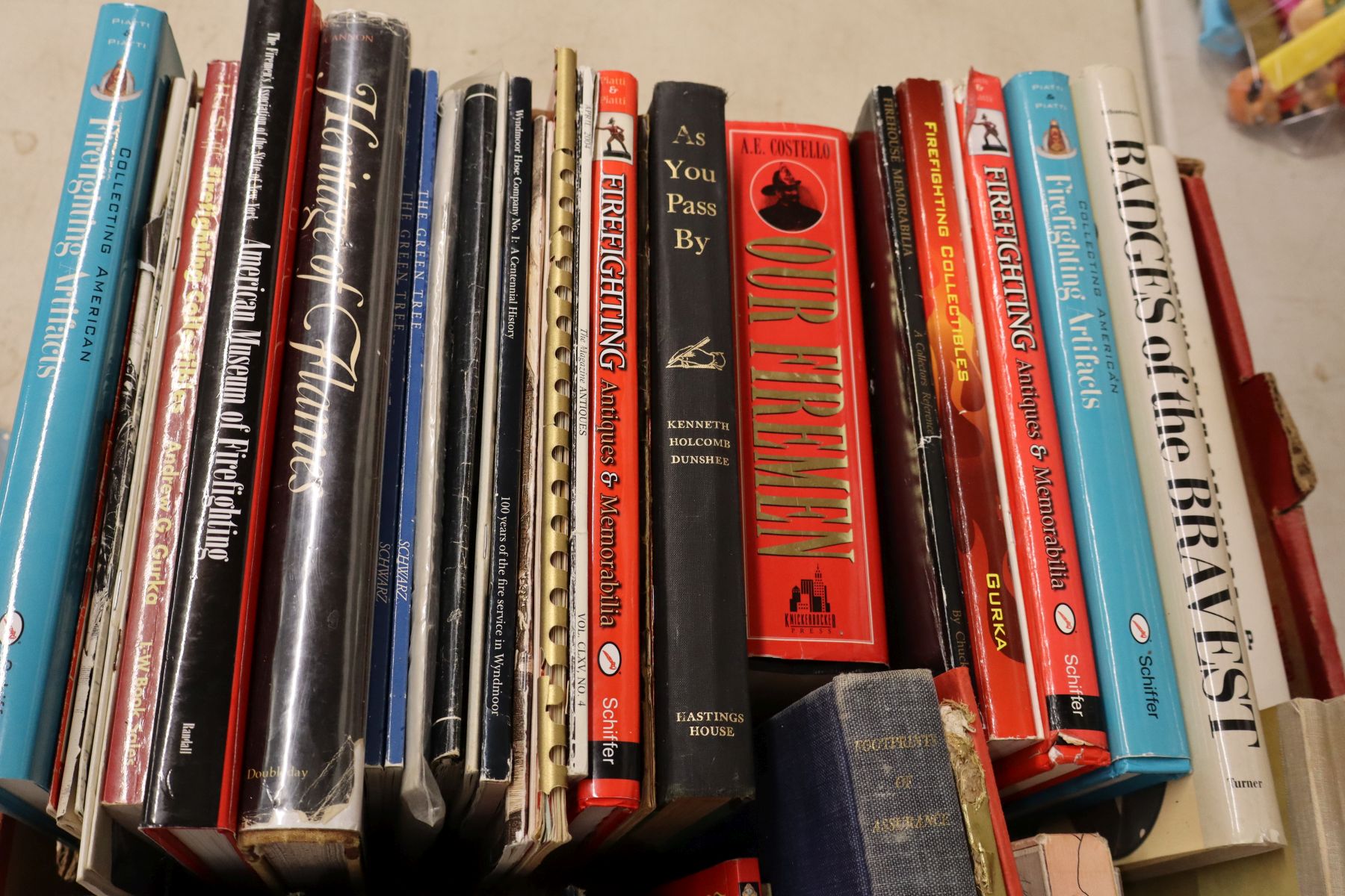 Large asst fireman books, manuals, mags & other