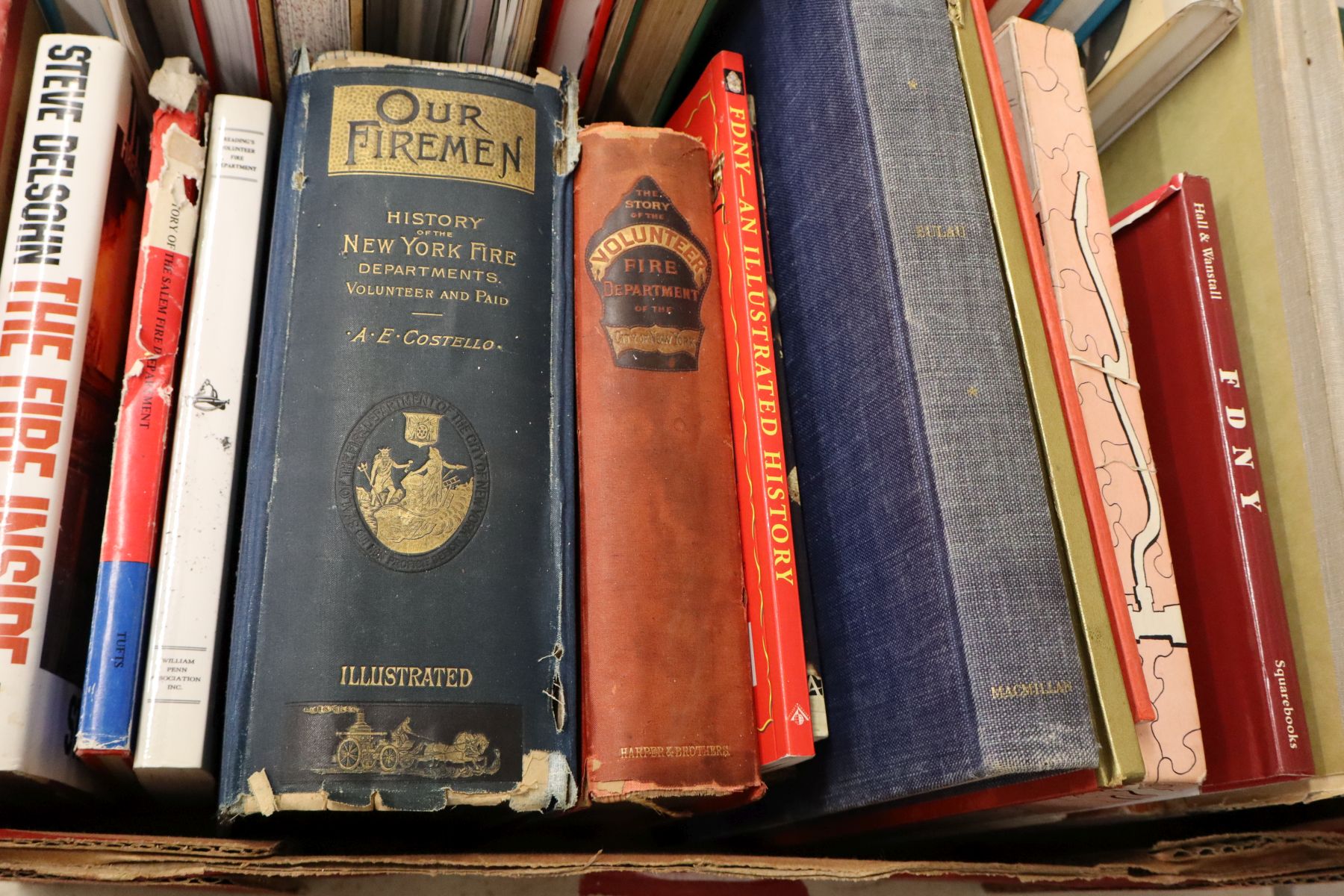 Large asst fireman books, manuals, mags & other