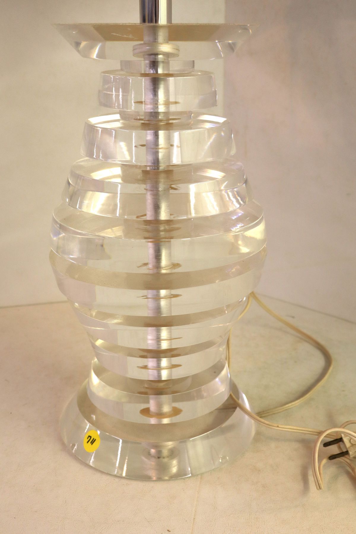 MCM lucite lamp with shade