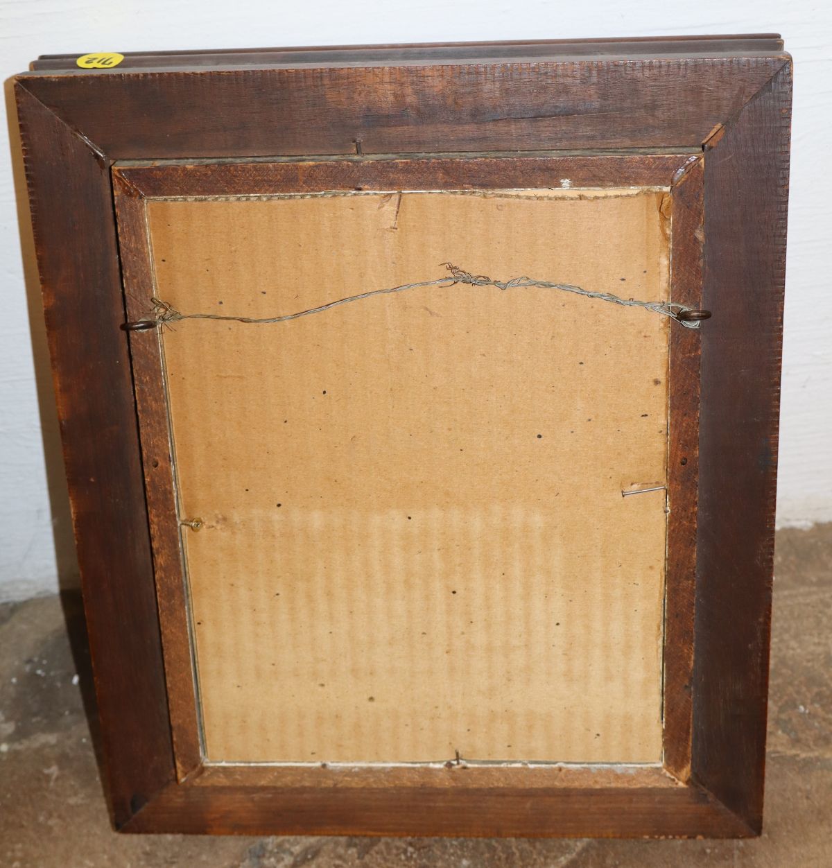 Antique Victorian walnut deep frame w/French print