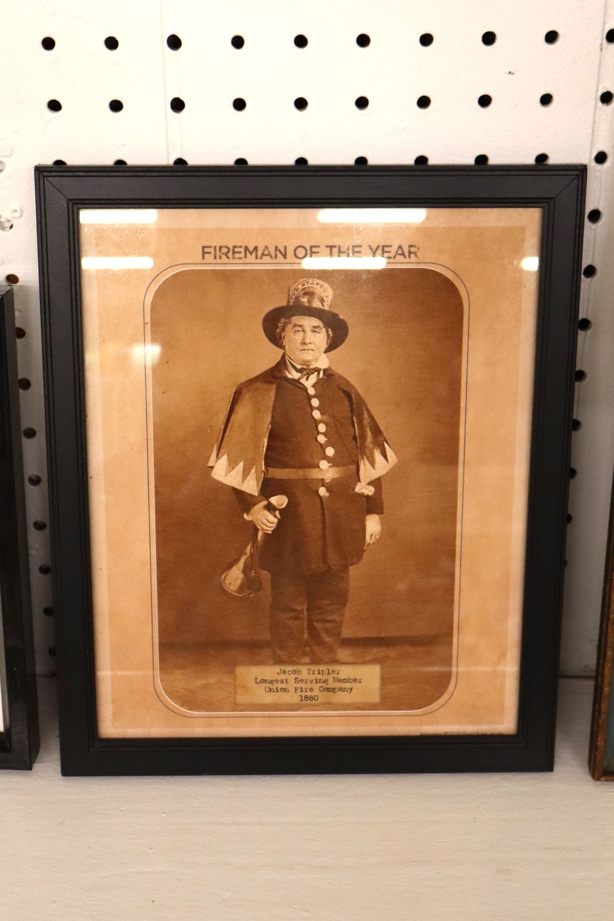 8 firemen prints: 5 framed & 3 unframed