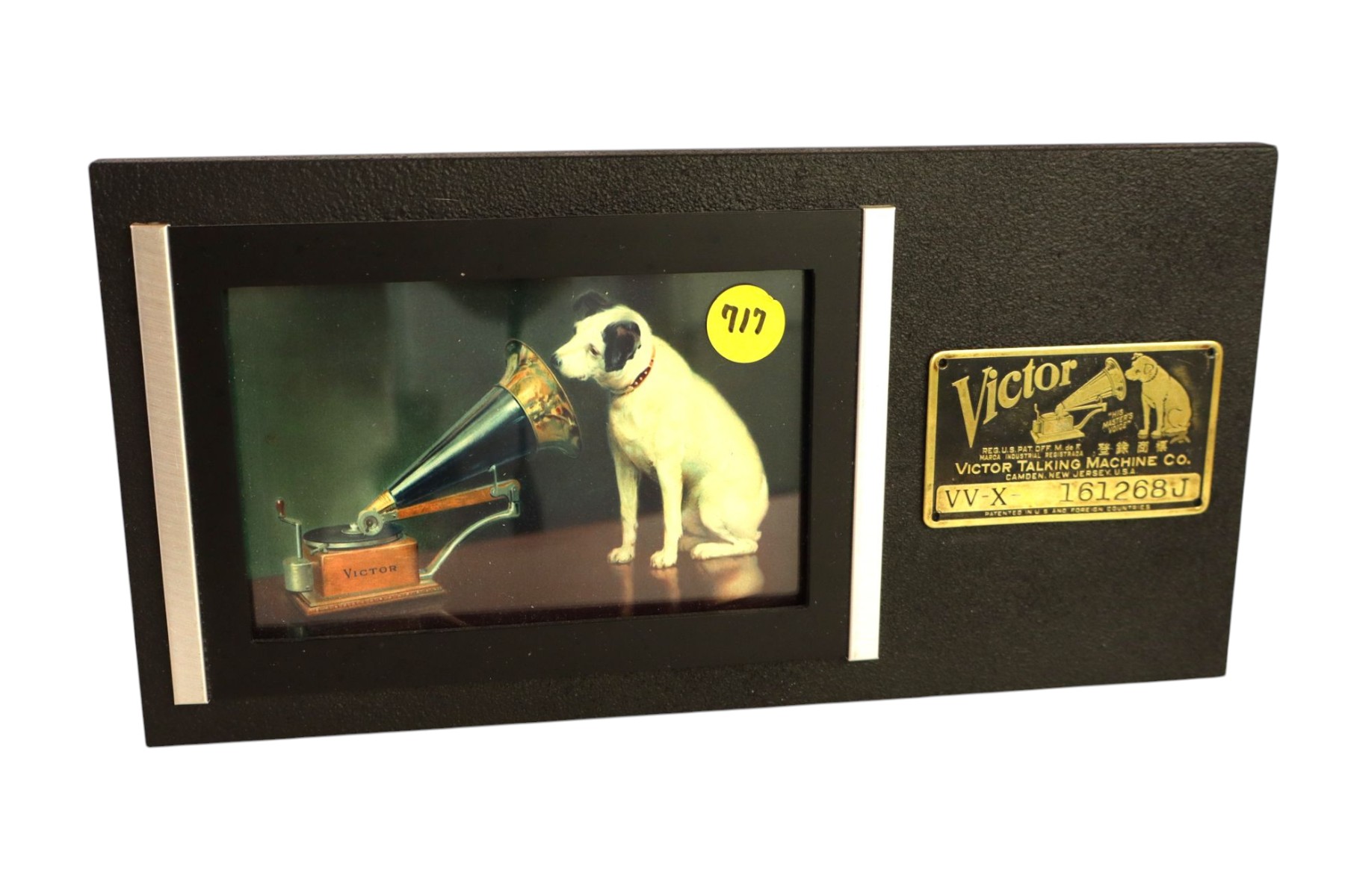 Victor Nipper framed print with Talking Machine plaque