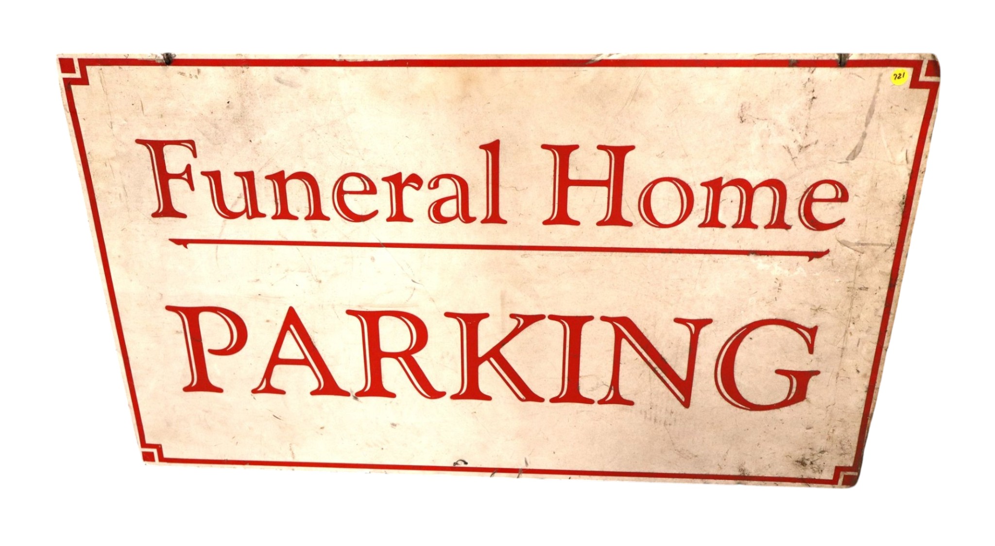 Funeral Home Parking advertisement sign