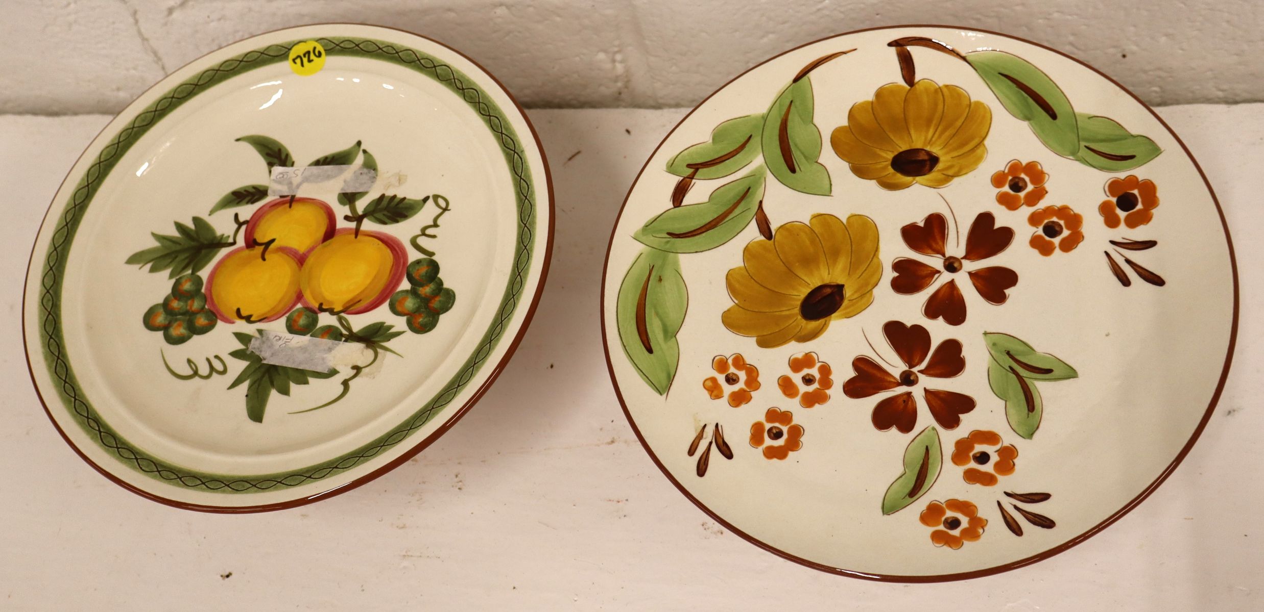 2 vintage Stangl 10" elevated plates